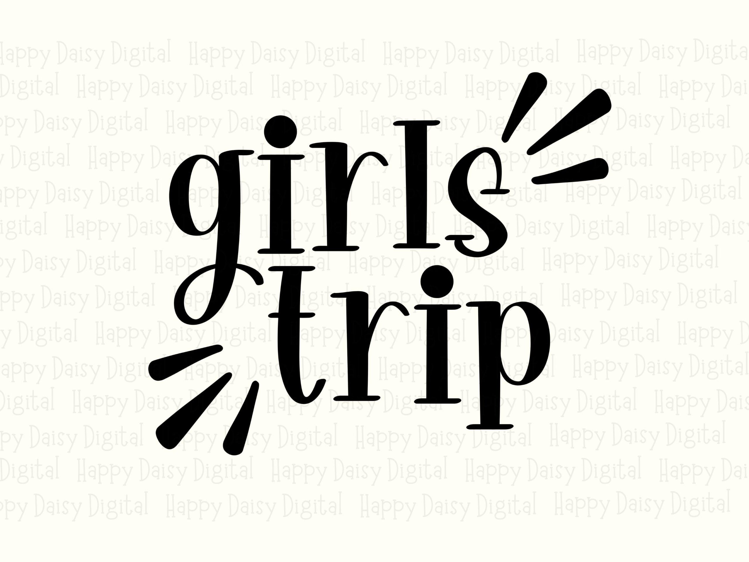 Girls Trip SVG PNG Girls Trip Circle Design Sun Palm Accent Cricut Silhouette Canva Commercial Use POD - Image 2