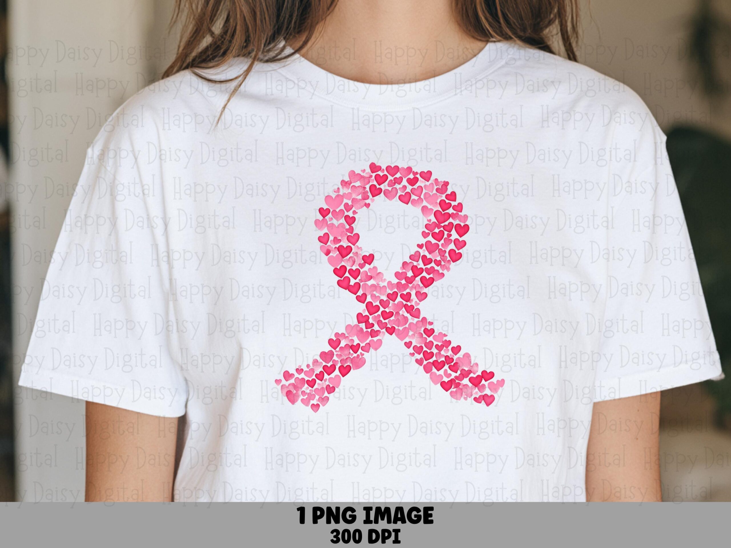 Pink Ribbon Heart Pattern PNG Ribbon Heart Design Pink Pattern Texture Commercial Use POD