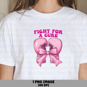 Fight For A Cure PNG Fight For A Cure Boxing Gloves Design Commercial Use POD