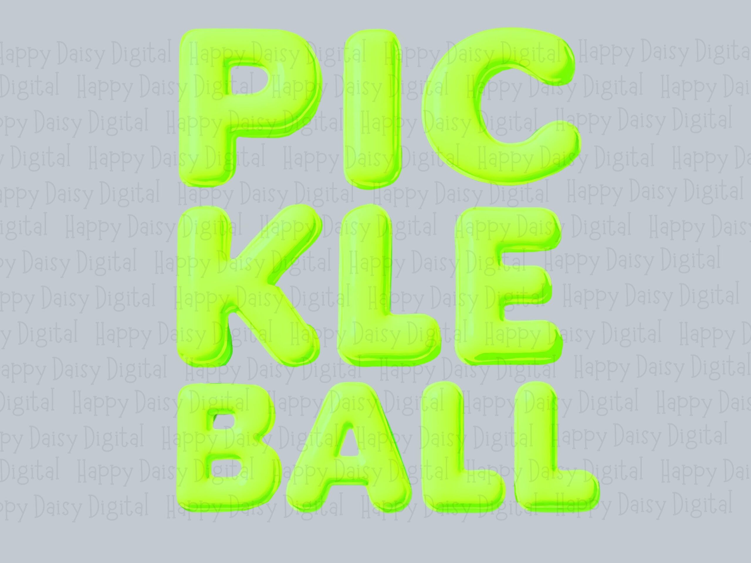 Pickleball PNG Pickleball Bold Text Neon Green Design Commercial Use POD - Image 2