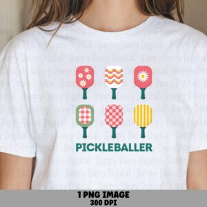Pickleballer PNG Pickleballer Icon Grid Colorful Icon Design Commercial Use POD