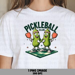 Pickleball Club PNG Pickleball Club Avocados Fun Character Illustration Commercial Use POD