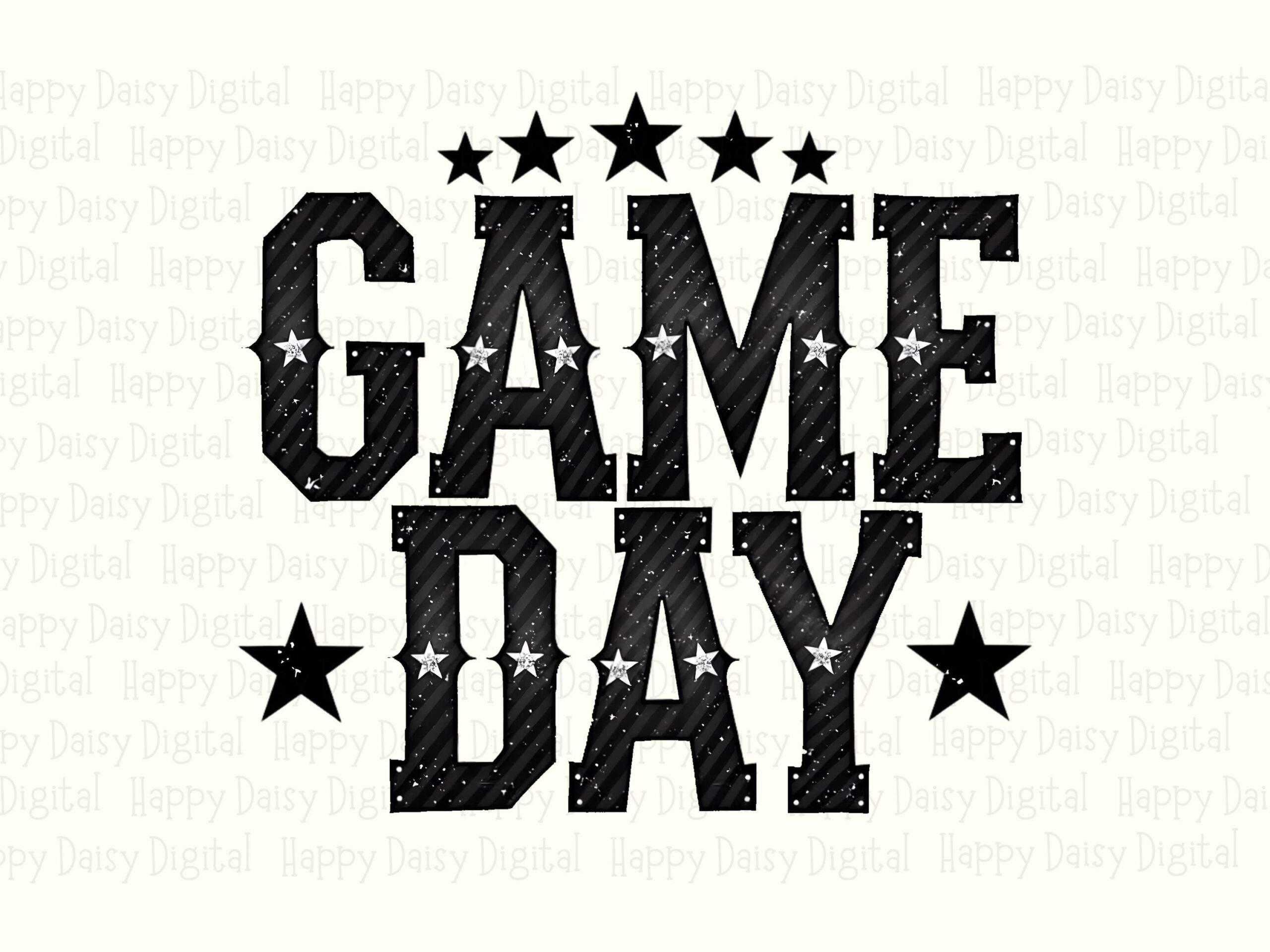 Game Day PNG Game Day Stars Design Star Accent Design Commercial Use POD - Image 2