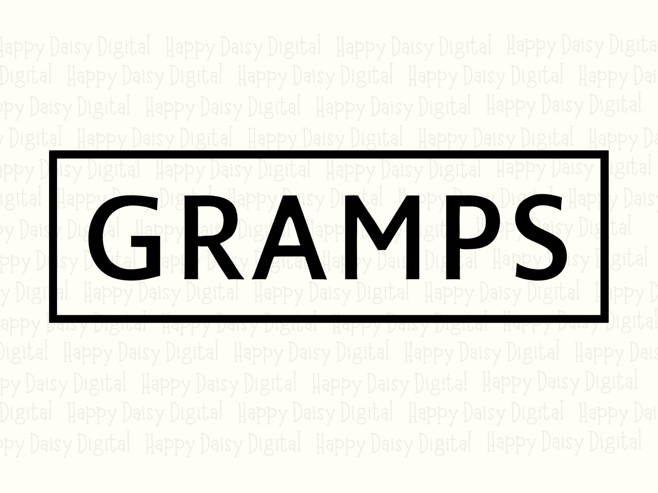 Gramps SVG PNG Gramps Boxed Design Block Text Cricut Silhouette Canva Commercial Use POD - Image 2