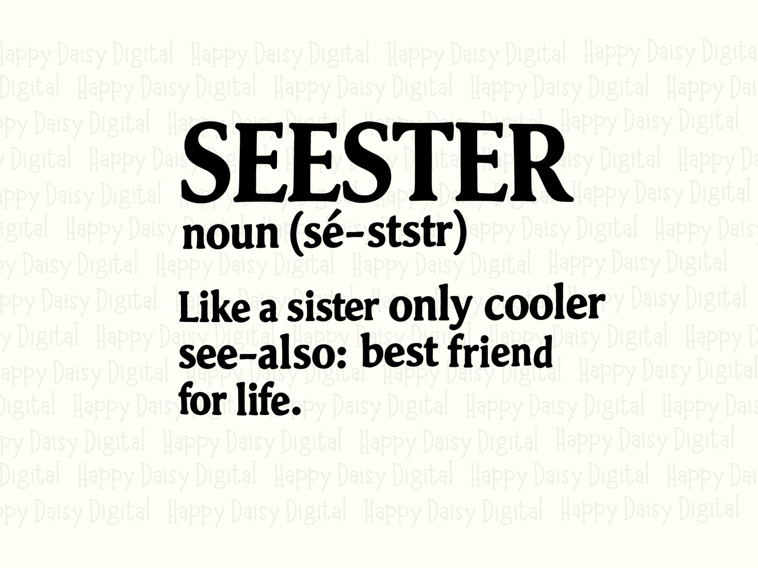 Seester Definition PNG SVG | Funny Sister Shirt Design | Sublimation DTF Cricut | Best Friend Sister Png Svg Bundle - Image 2
