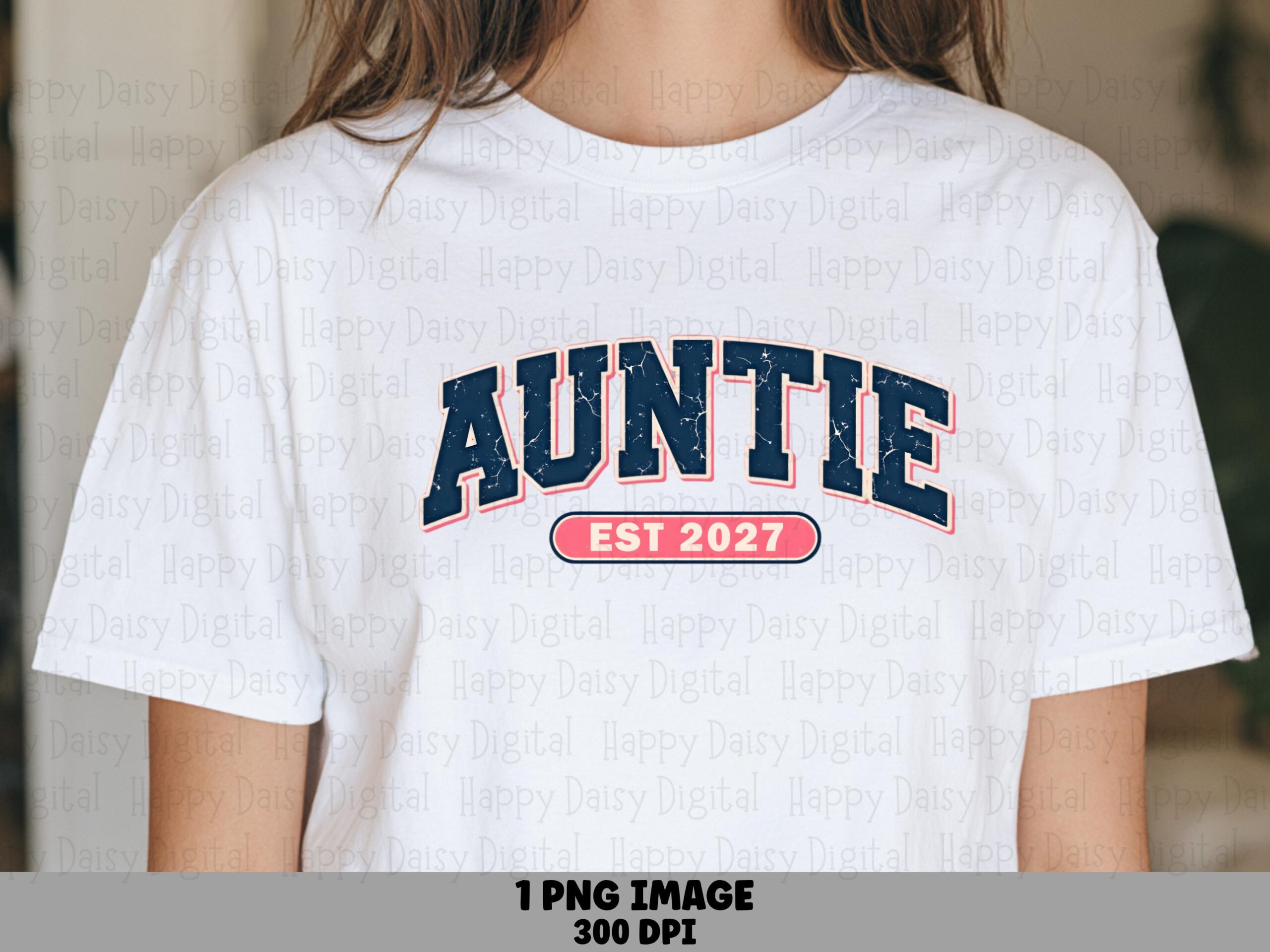 Auntie Est 2027 PNG Auntie Varsity Est Badge Design Commercial Use POD