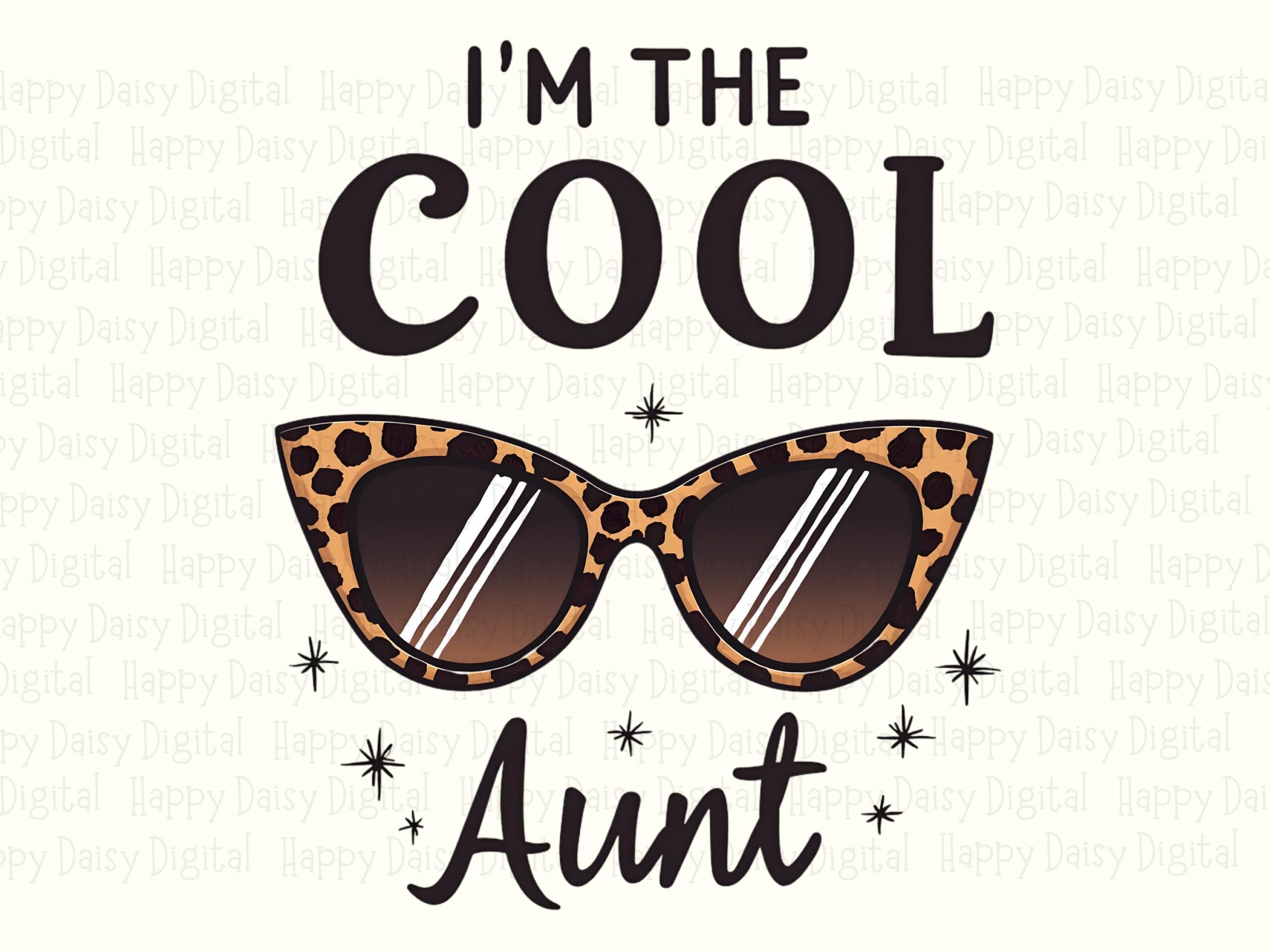 I'm The Cool Aunt PNG Cool Aunt Sunglasses Icon Commercial Use POD - Image 2