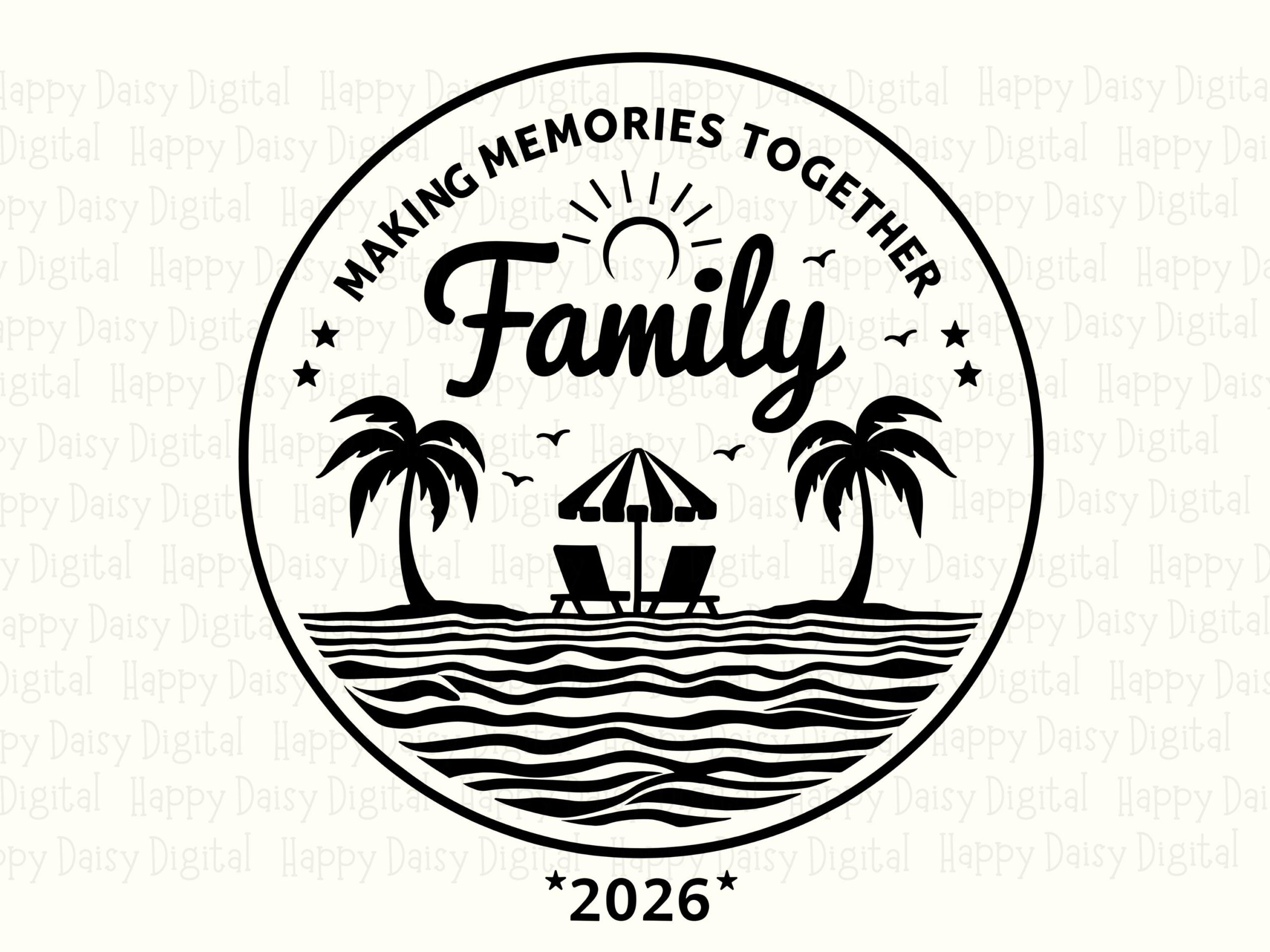 Making Memories Together Family SVG PNG Family Badge Design Making Memories Quote Cricut Silhouette Canva Commercial Use POD - Image 2
