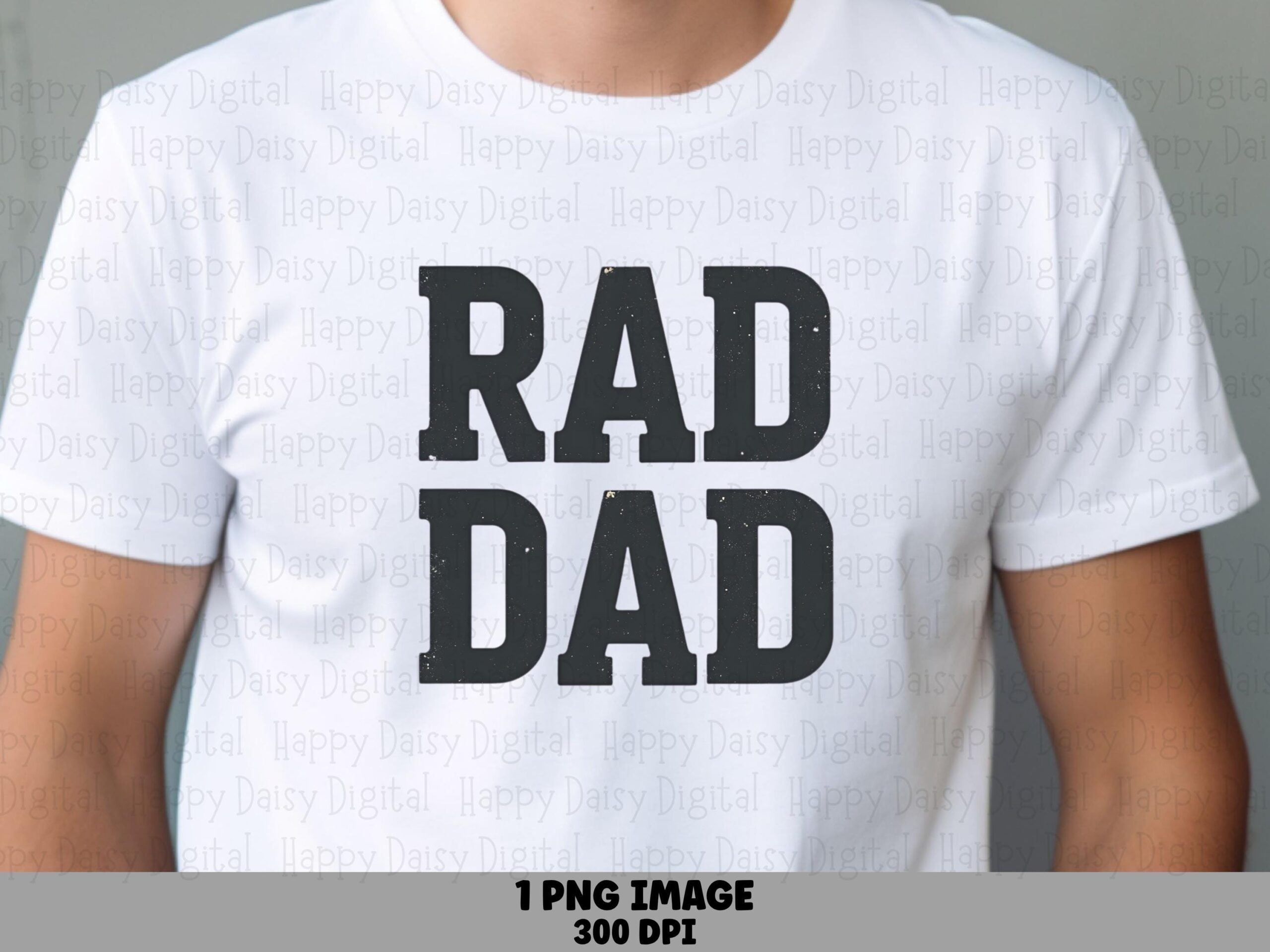 Rad Dad PNG Rad Dad Design Bold Block Text Commercial Use POD
