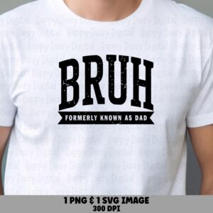 Bruh Formerly Known As Dad SVG PNG Funny Dad Quote Bruh Design Cricut Silhouette Canva Commercial Use POD