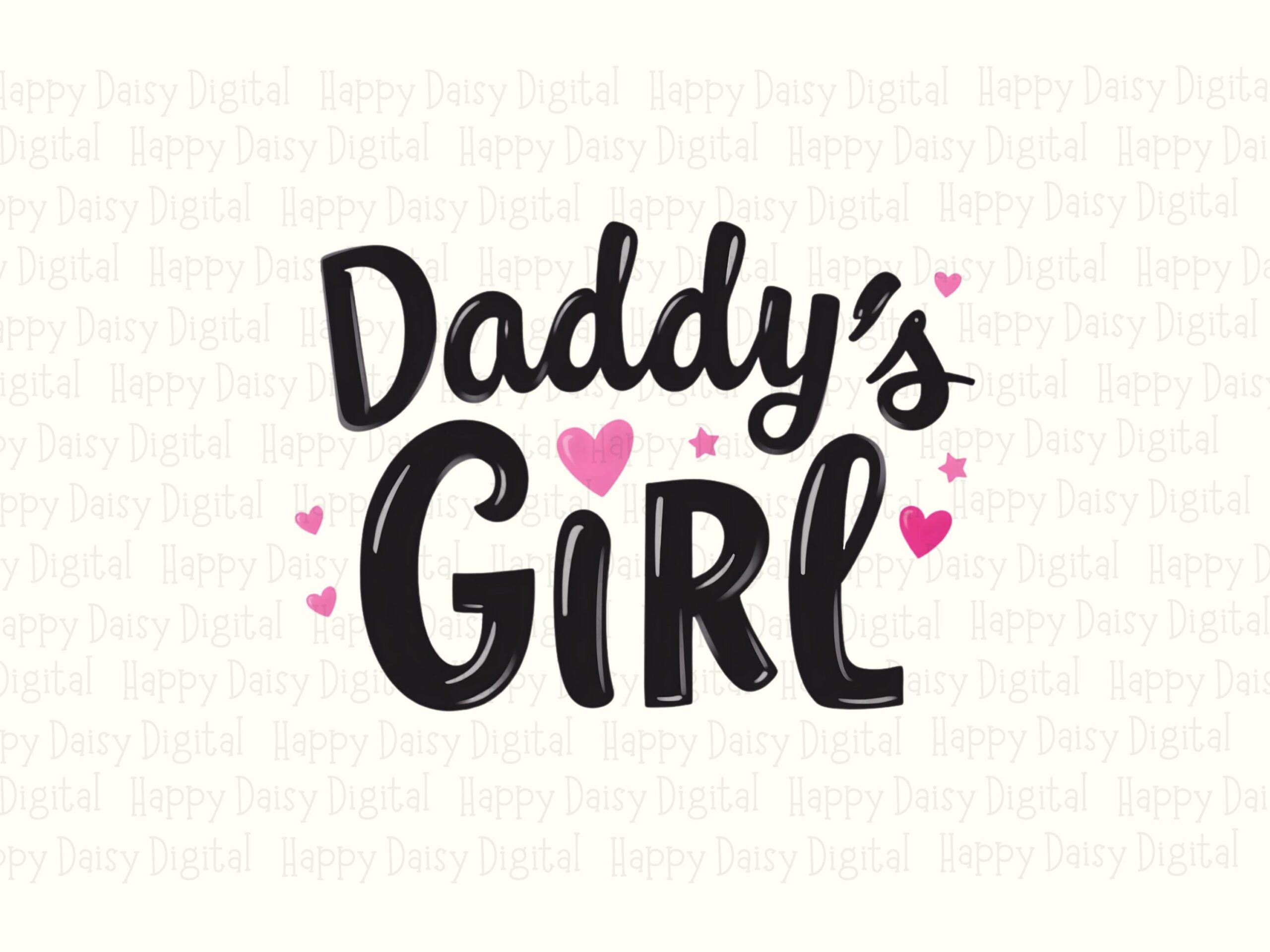 Daddy's Girl PNG Daddys Girl Quote Heart Accents Commercial Use POD - Image 2