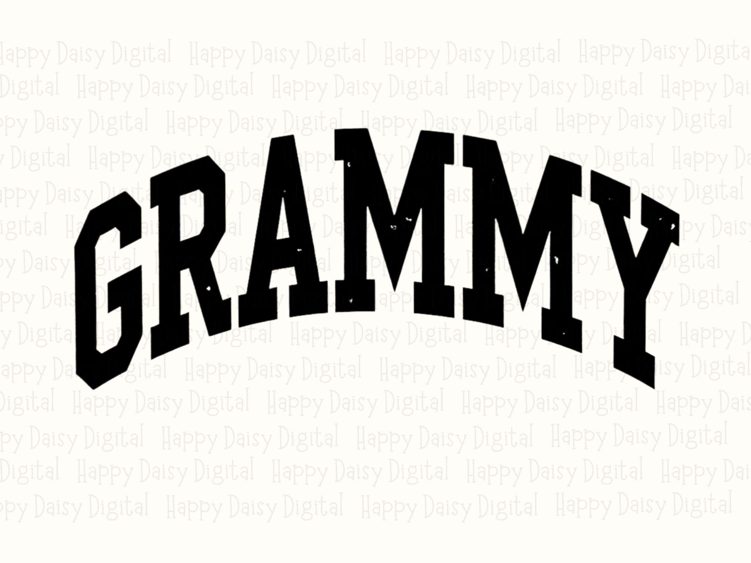 Grammy SVG PNG Grammy Arch Text Varsity Design Cricut Silhouette Canva Commercial Use POD - Image 2