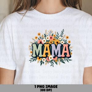 Mama PNG Mama Floral Design Floral Wreath Commercial Use POD