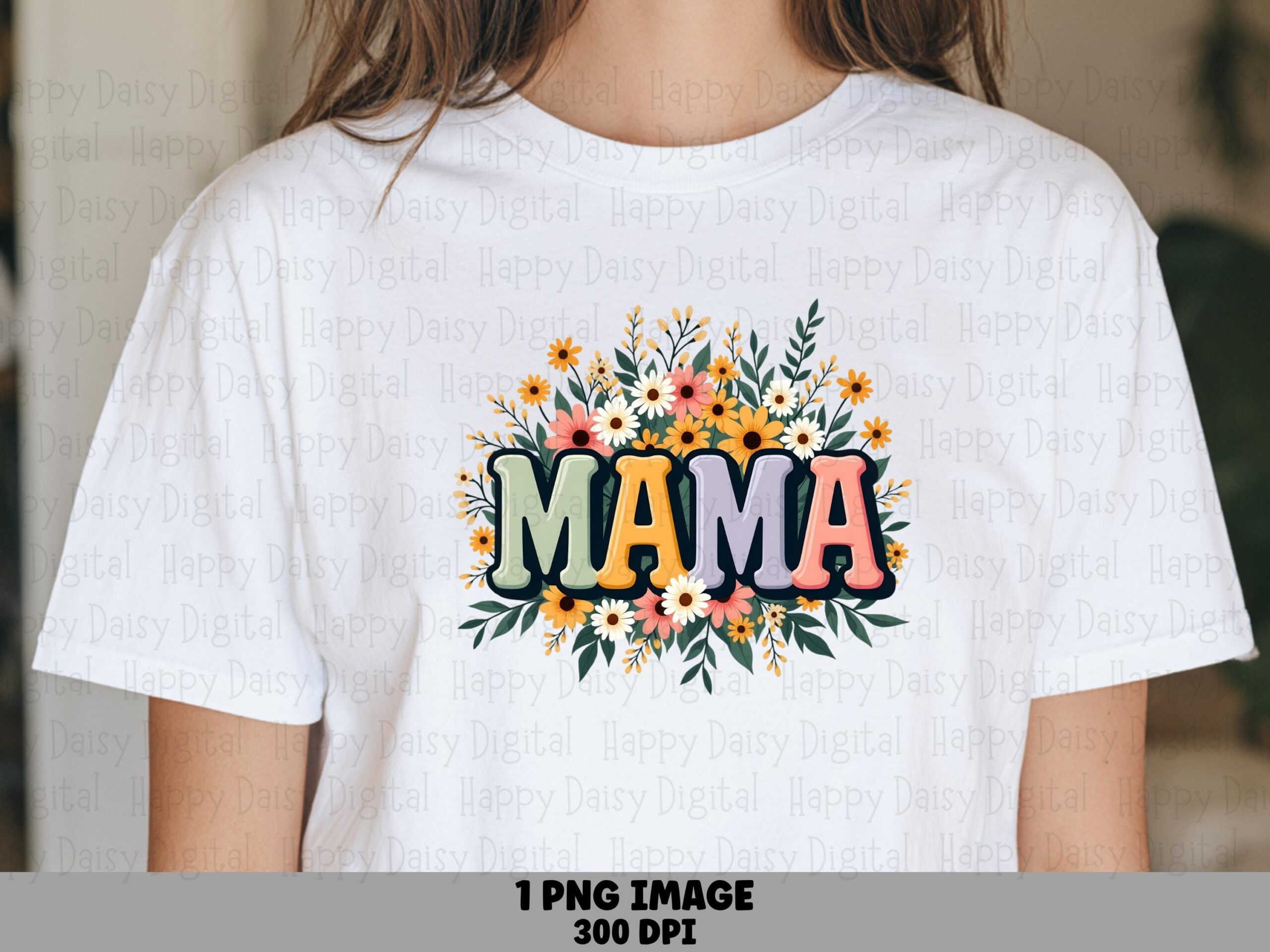 Mama PNG Mama Floral Design Floral Wreath Commercial Use POD
