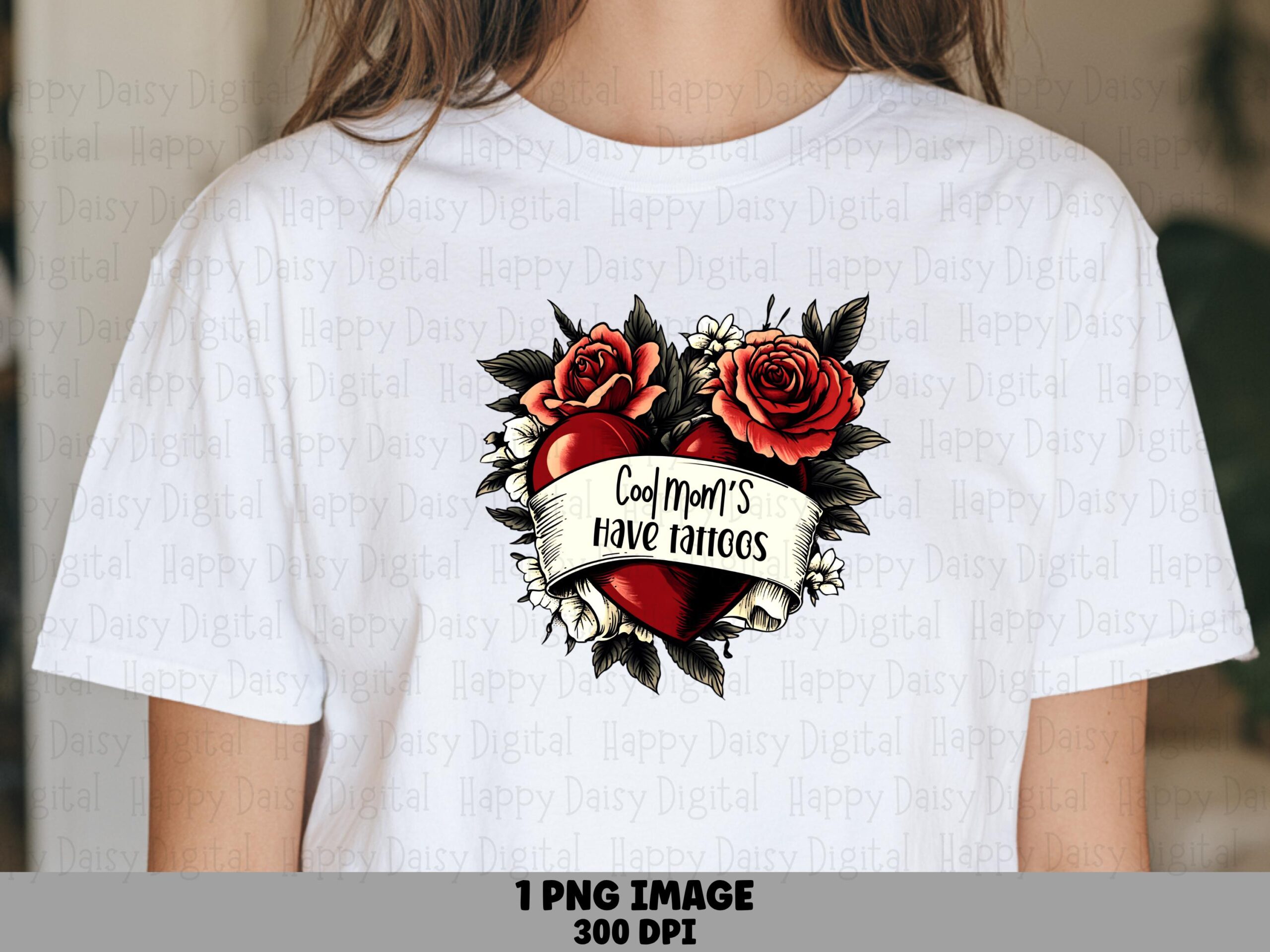 Cool Mom's Have Tattoos PNG Cool Moms Tattoos Tattoo Style Design Commercial Use POD