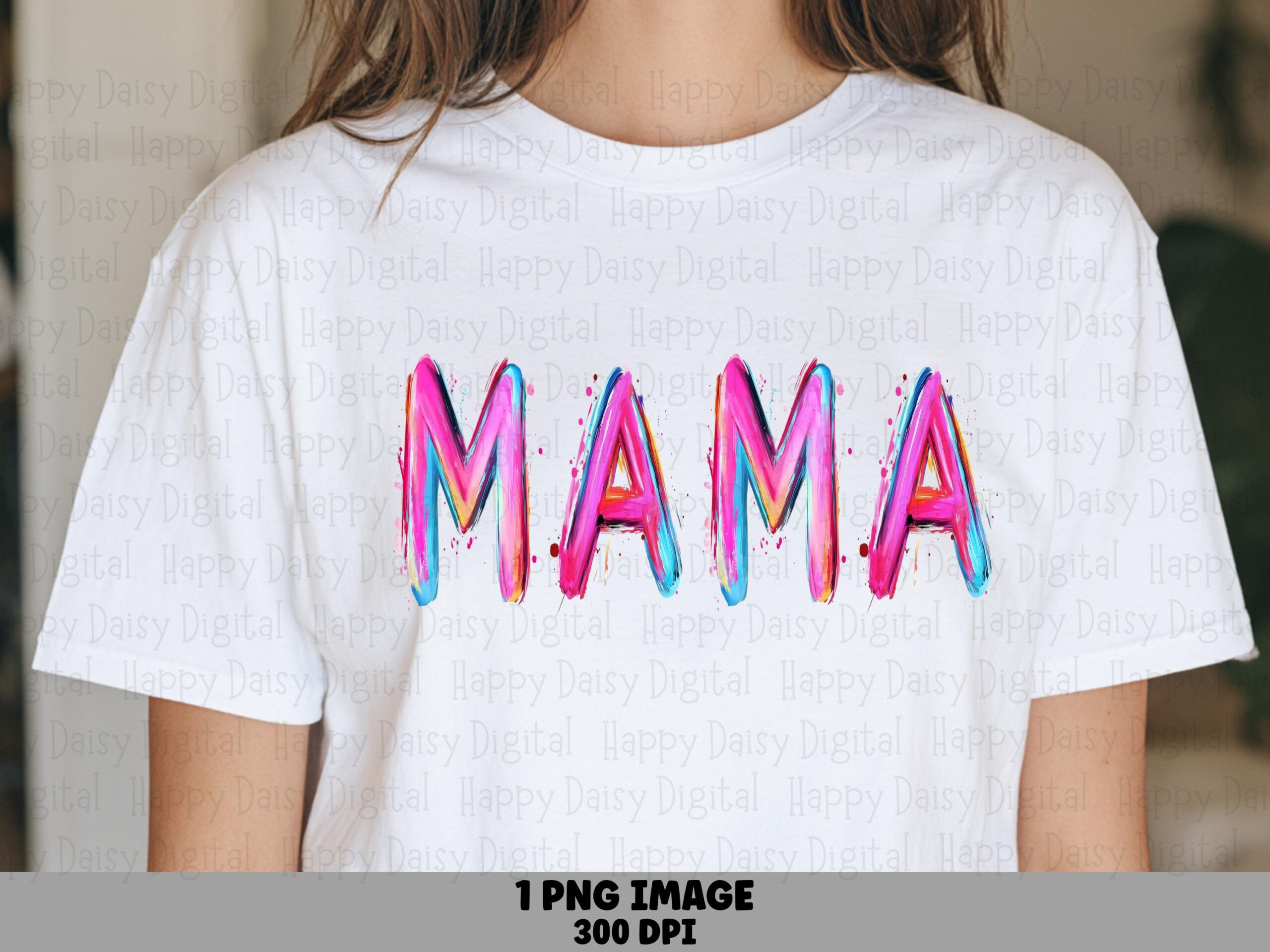 Mama PNG Mama Gradient Design Sparkle Text Effect Commercial Use POD