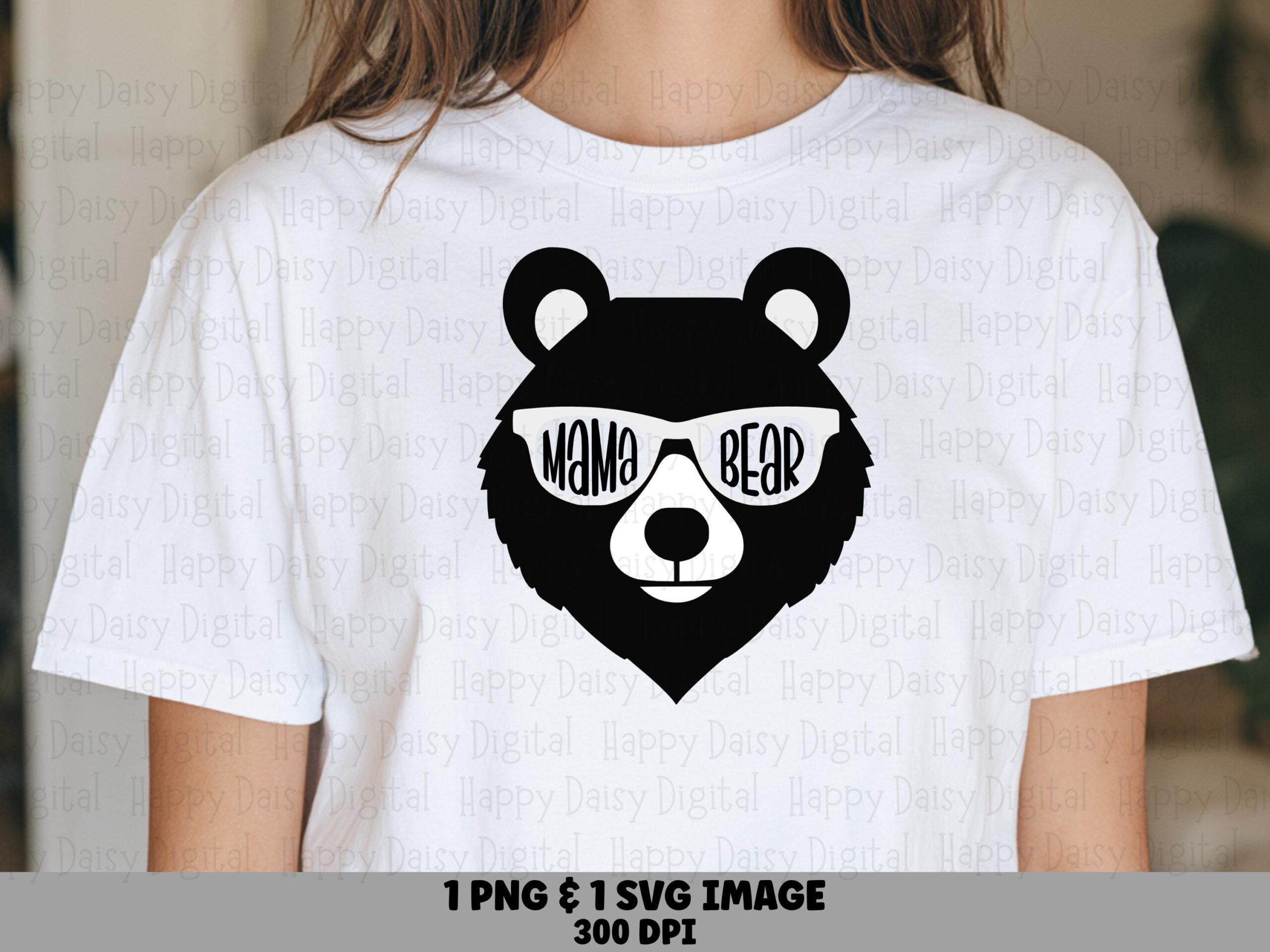 Mama Bear SVG PNG Mama Bear Design Bear Illustration Cricut Silhouette Canva Commercial Use POD