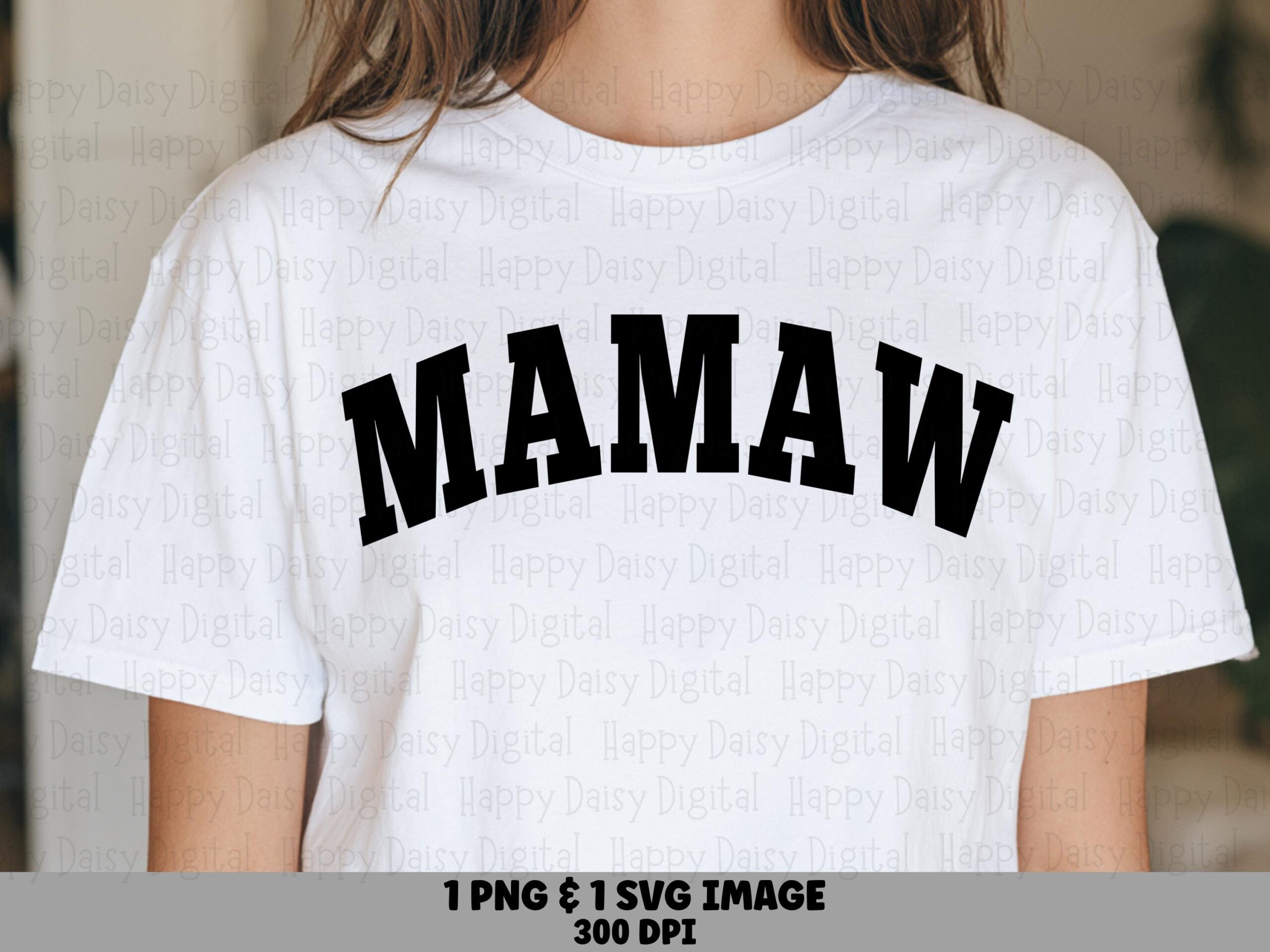 Mamaw SVG PNG Mamaw Varsity Design Arch Text Design Cricut Silhouette Canva Commercial Use POD