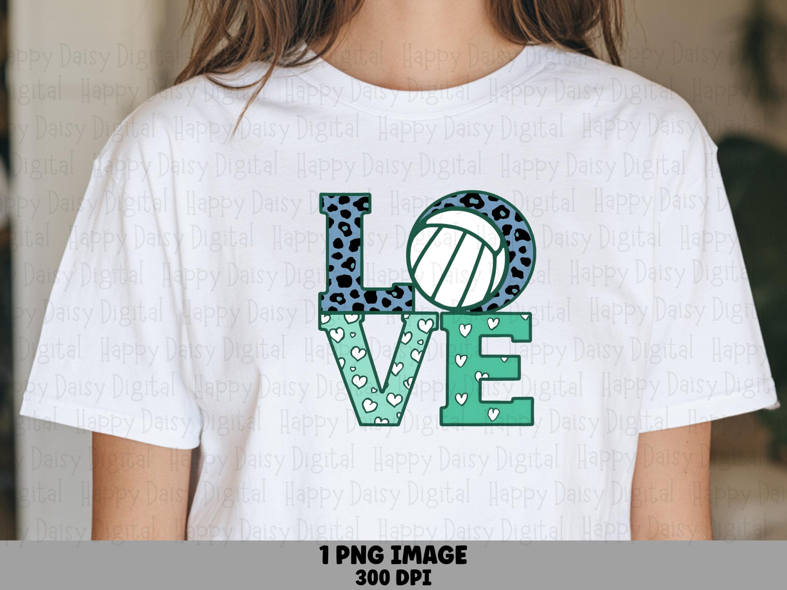 Love PNG Love Volleyball Design Stacked Text Design Commercial Use POD