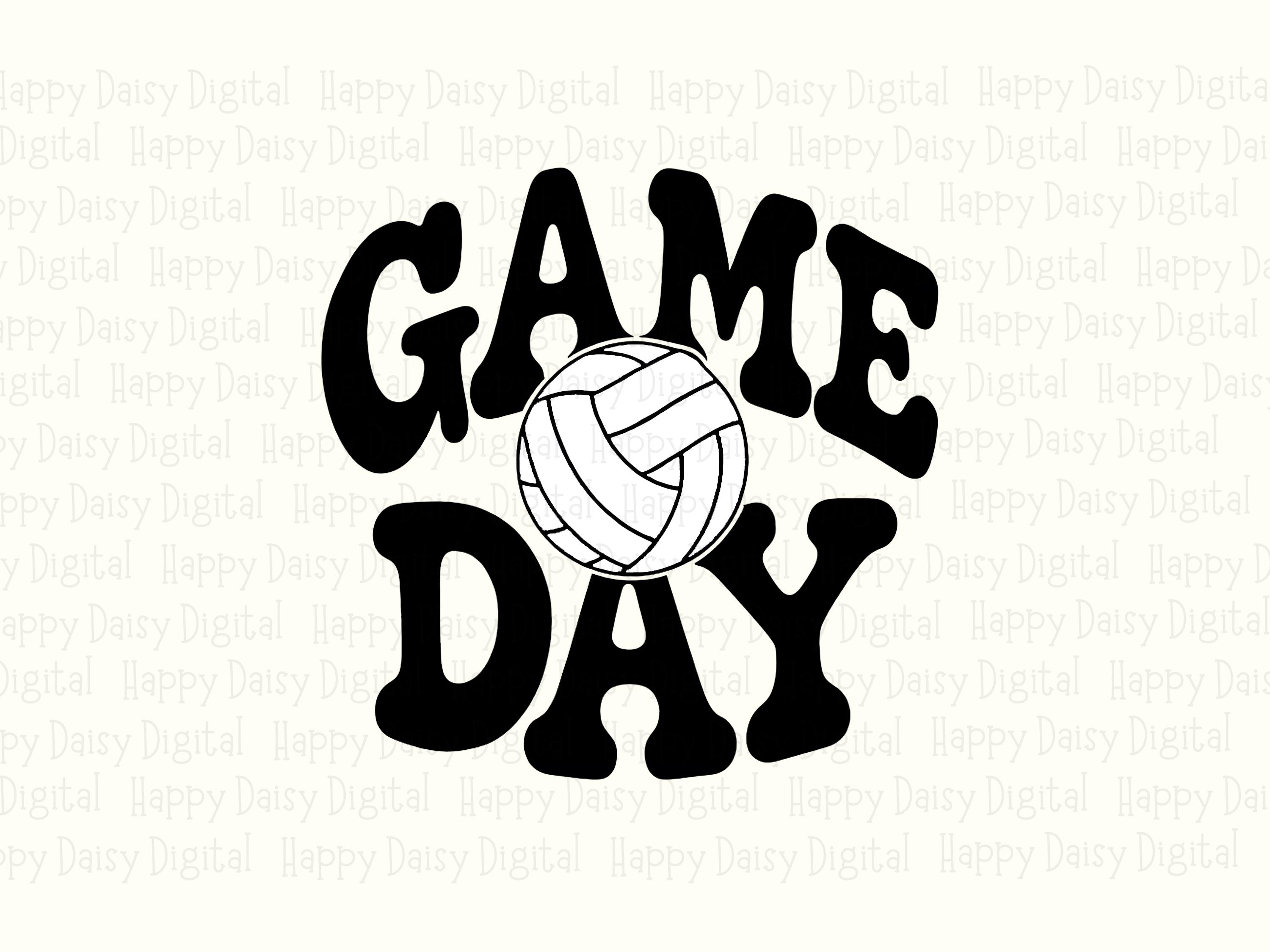 Game Day PNG Game Day Volleyball Design Bold Text Design Commercial Use POD - Image 2