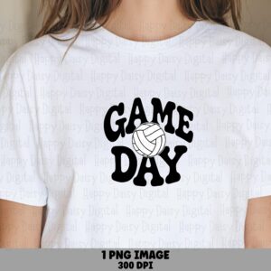 Game Day PNG Game Day Volleyball Design Bold Text Design Commercial Use POD