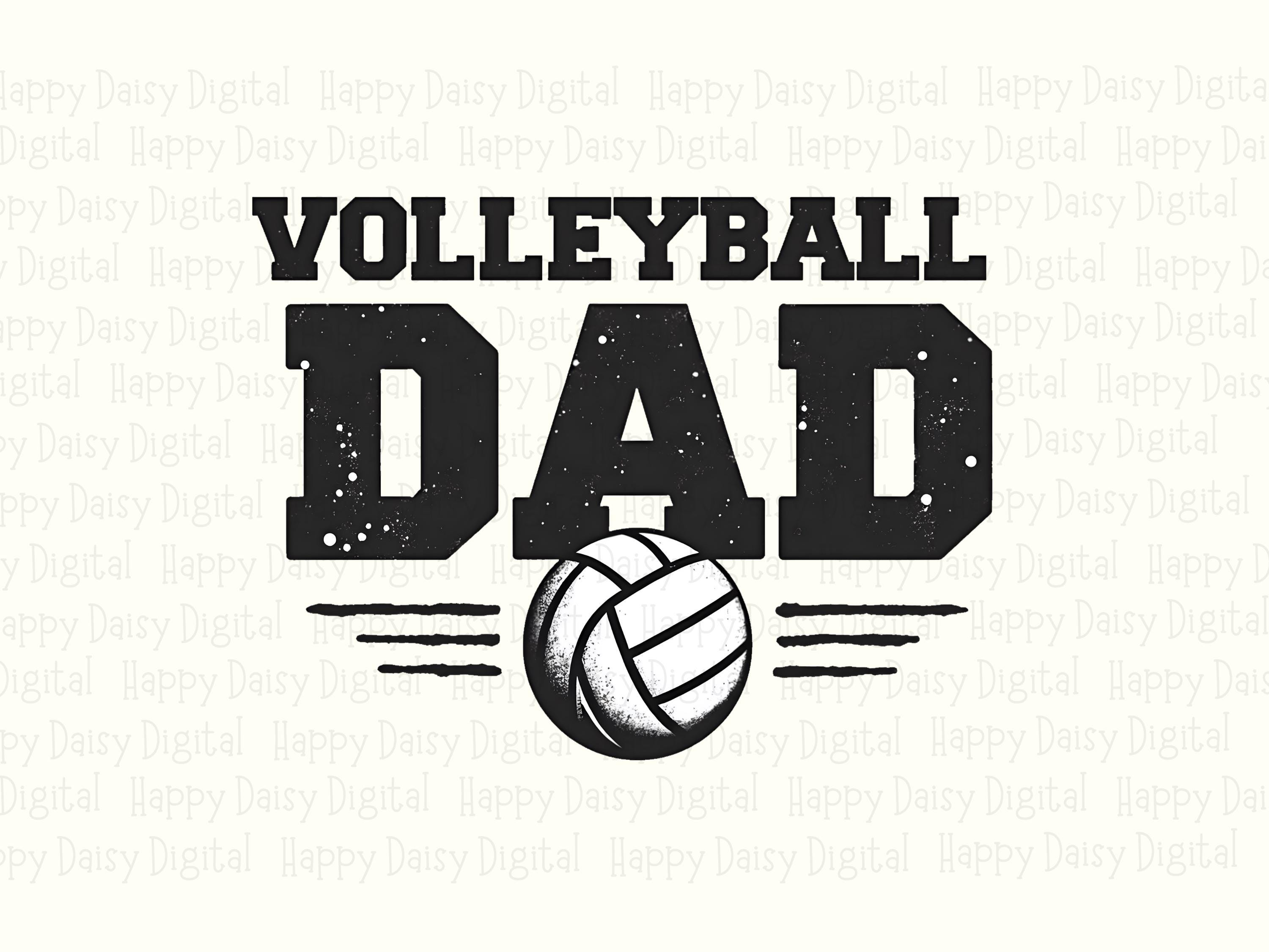 Volleyball Dad PNG Volleyball Dad Design Bold Text Design Commercial Use POD - Image 2