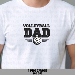 Volleyball Dad PNG Volleyball Dad Design Bold Text Design Commercial Use POD