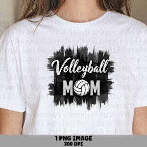 Volleyball Mom PNG Volleyball Mom Brush Design Script Text Design Commercial Use POD