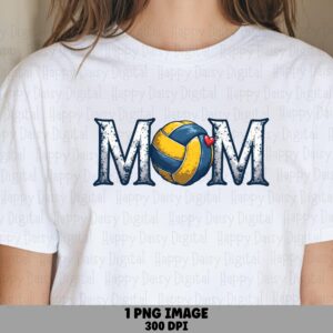 Mom PNG Mom Volleyball Gold Design Gold Accent Design Commercial Use POD