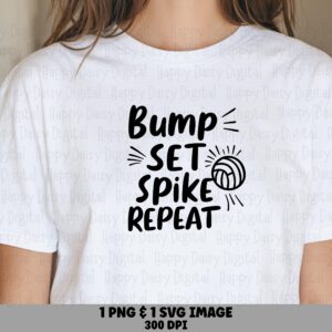 Bump Set Spike Repeat SVG PNG Bump Set Spike Repeat Arched Text Design Cricut Silhouette Canva Commercial Use POD