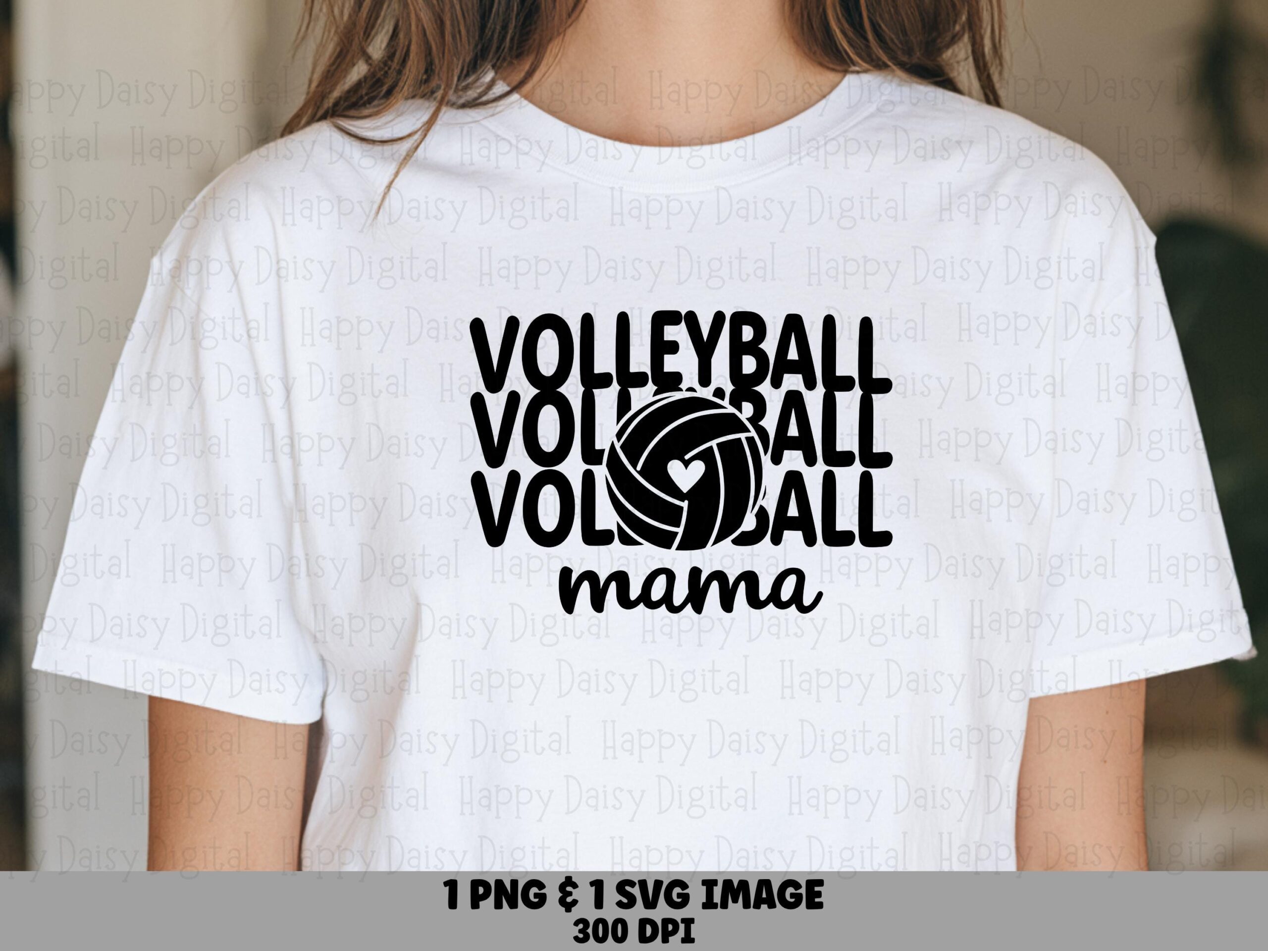 Volleyball Mama SVG PNG Volleyball Mama Design Repeated Text Pattern Cricut Silhouette Canva Commercial Use POD