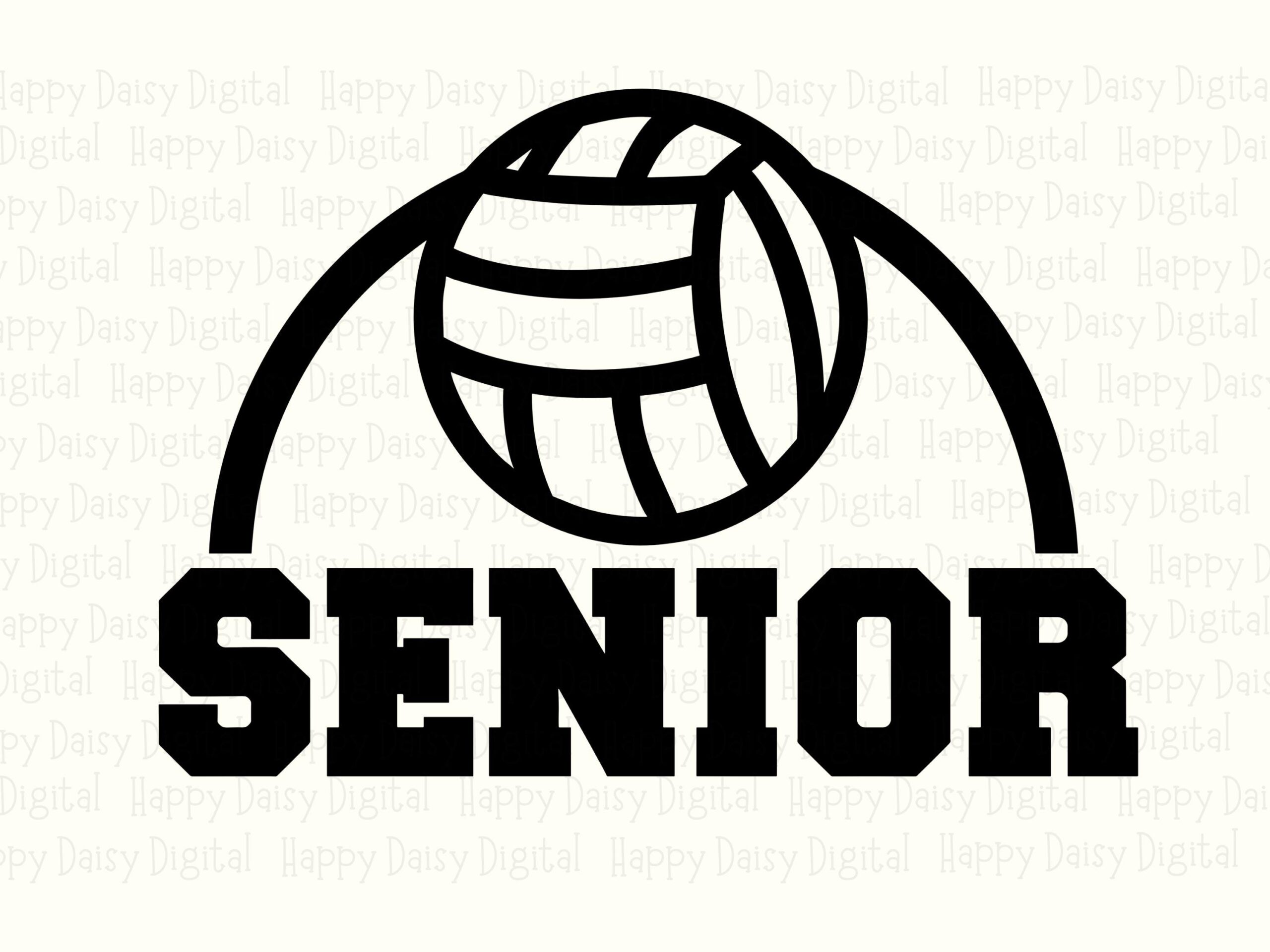 Senior SVG PNG Senior Volleyball Design Volleyball Icon Design Cricut Silhouette Canva Commercial Use POD - Image 2