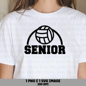 Senior SVG PNG Senior Volleyball Design Volleyball Icon Design Cricut Silhouette Canva Commercial Use POD
