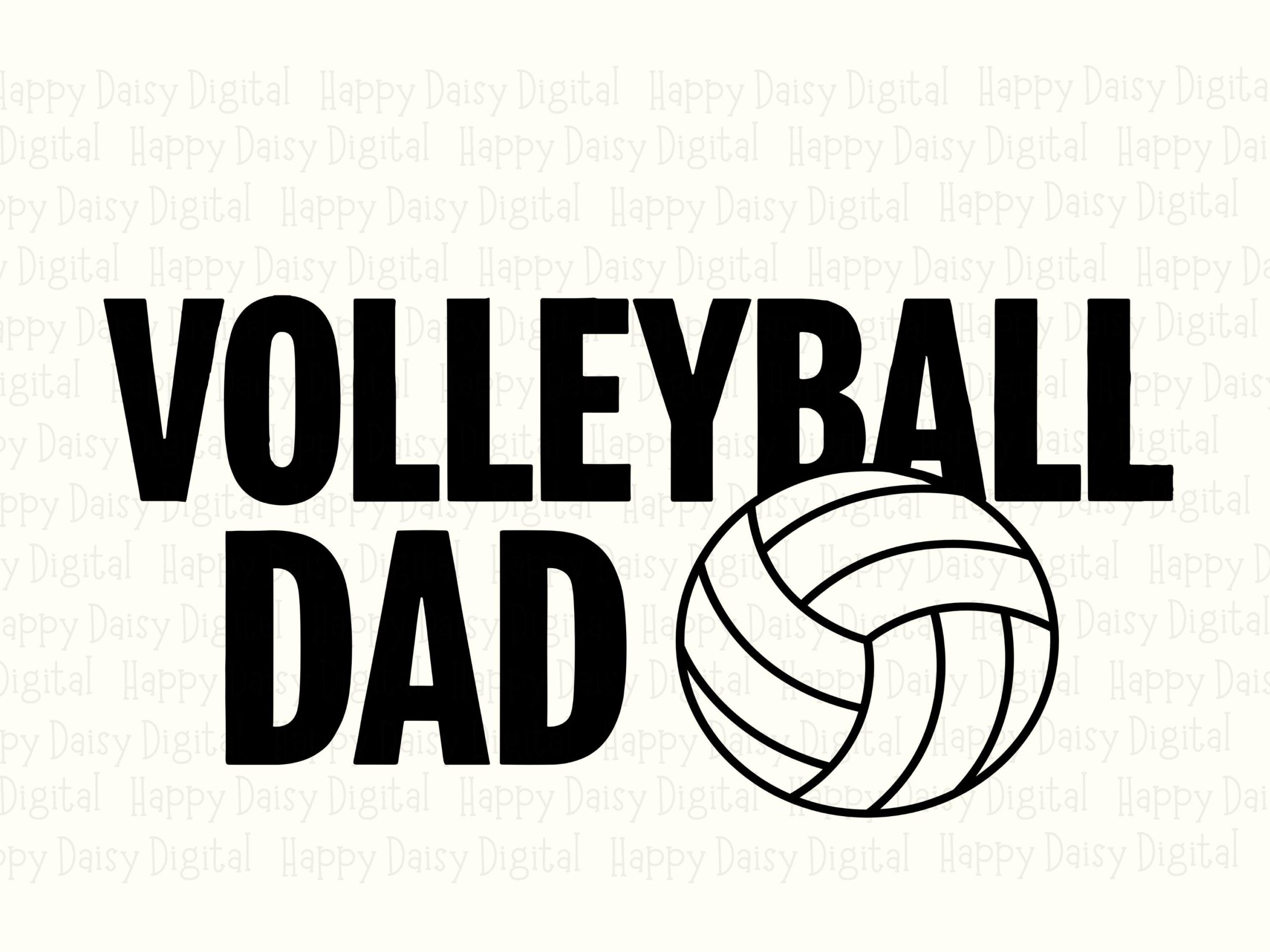 Volleyball Dad SVG PNG Volleyball Dad Design V2 Volleyball Icon Design Cricut Silhouette Canva Commercial Use POD - Image 2