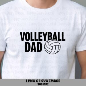 Volleyball Dad SVG PNG Volleyball Dad Design V2 Volleyball Icon Design Cricut Silhouette Canva Commercial Use POD