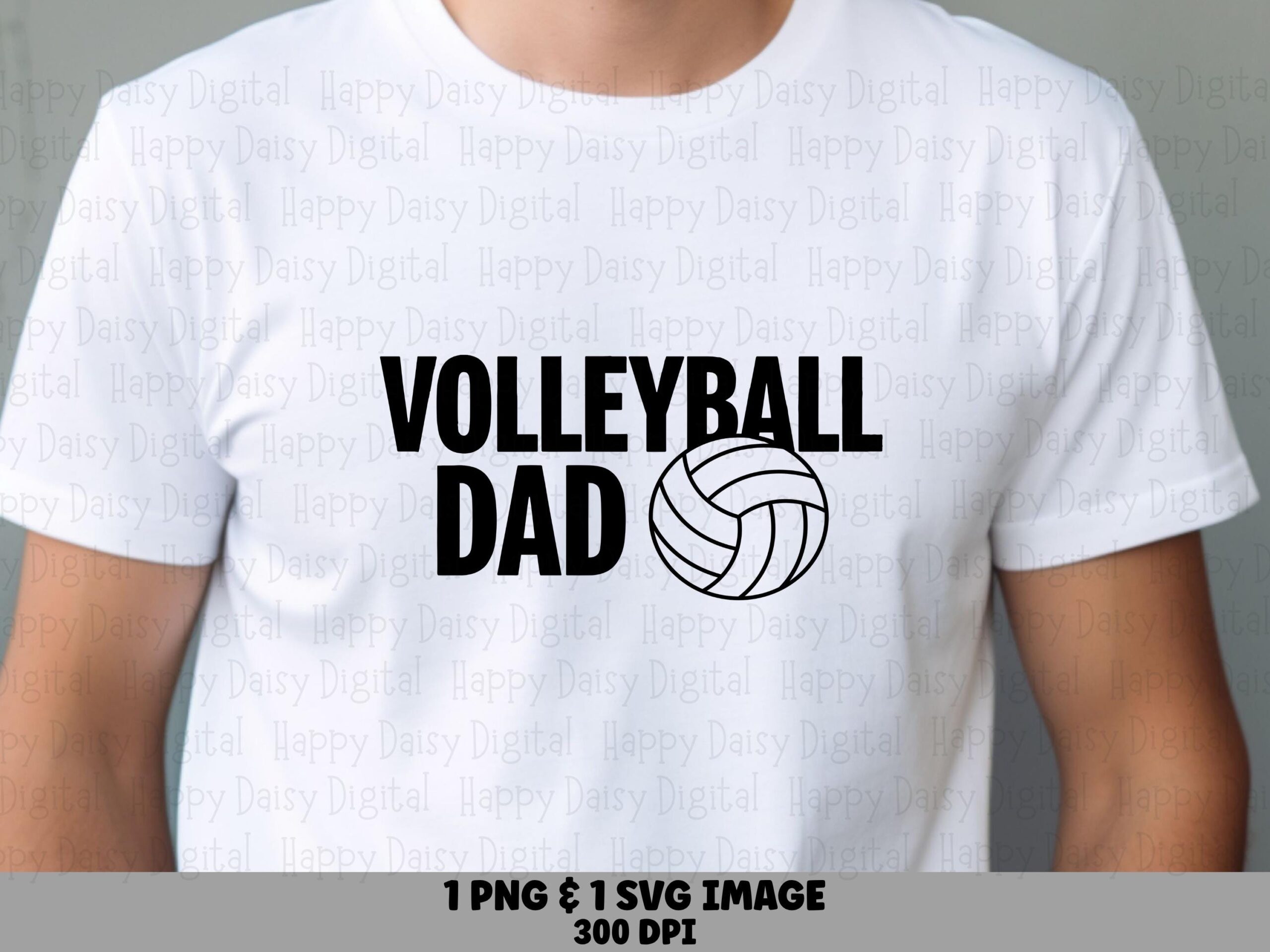 Volleyball Dad SVG PNG Volleyball Dad Design V2 Volleyball Icon Design Cricut Silhouette Canva Commercial Use POD