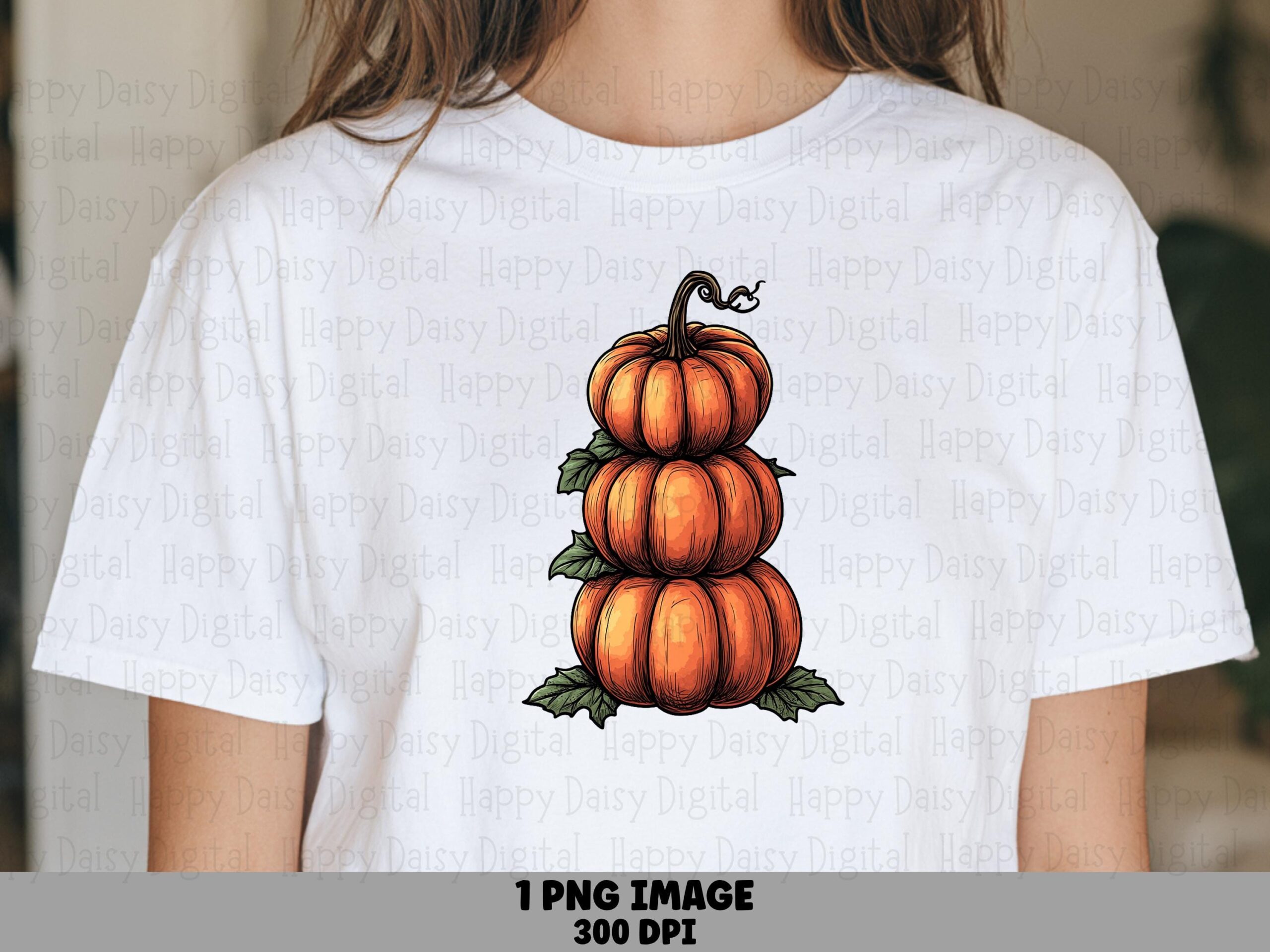 Stacked Pumpkins PNG Stacked Pumpkins Design Watercolor Illustration Sublimation Design Commercial Use POD