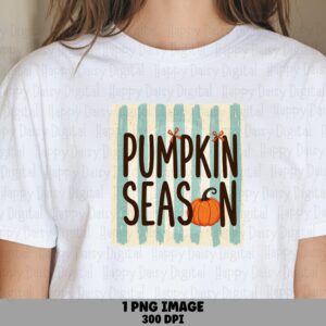 Pumpkin Season PNG Pumpkin Season Design Striped Background Sublimation Design Commercial Use POD