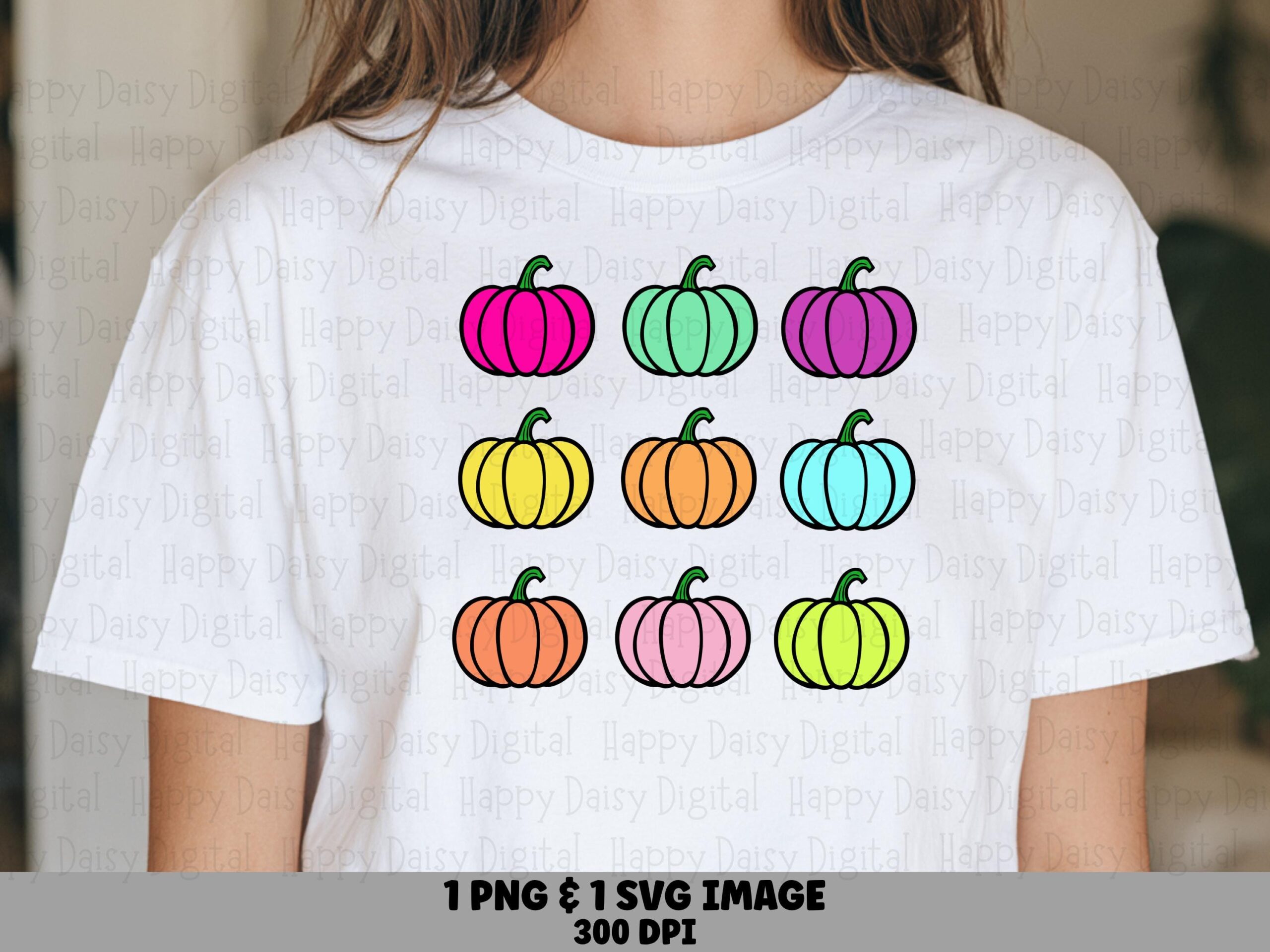 Colorful Pumpkin Grid SVG PNG Colorful Pumpkin Grid Fall Illustration Cricut Silhouette Canva Commercial Use POD