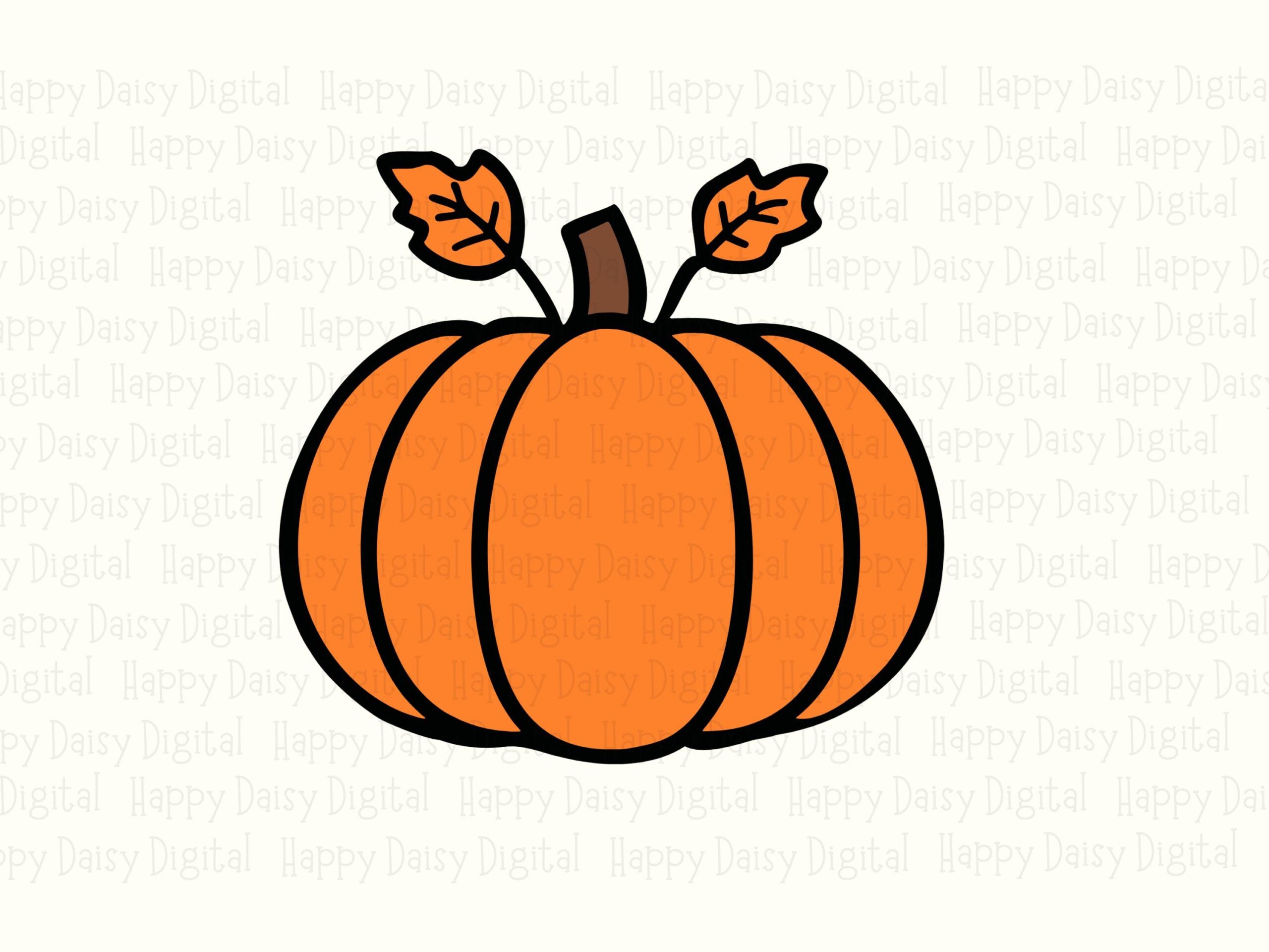 Fall Leaf Pumpkin SVG PNG Fall Leaf Pumpkin Autumn Illustration Cricut Silhouette Canva Commercial Use POD - Image 2