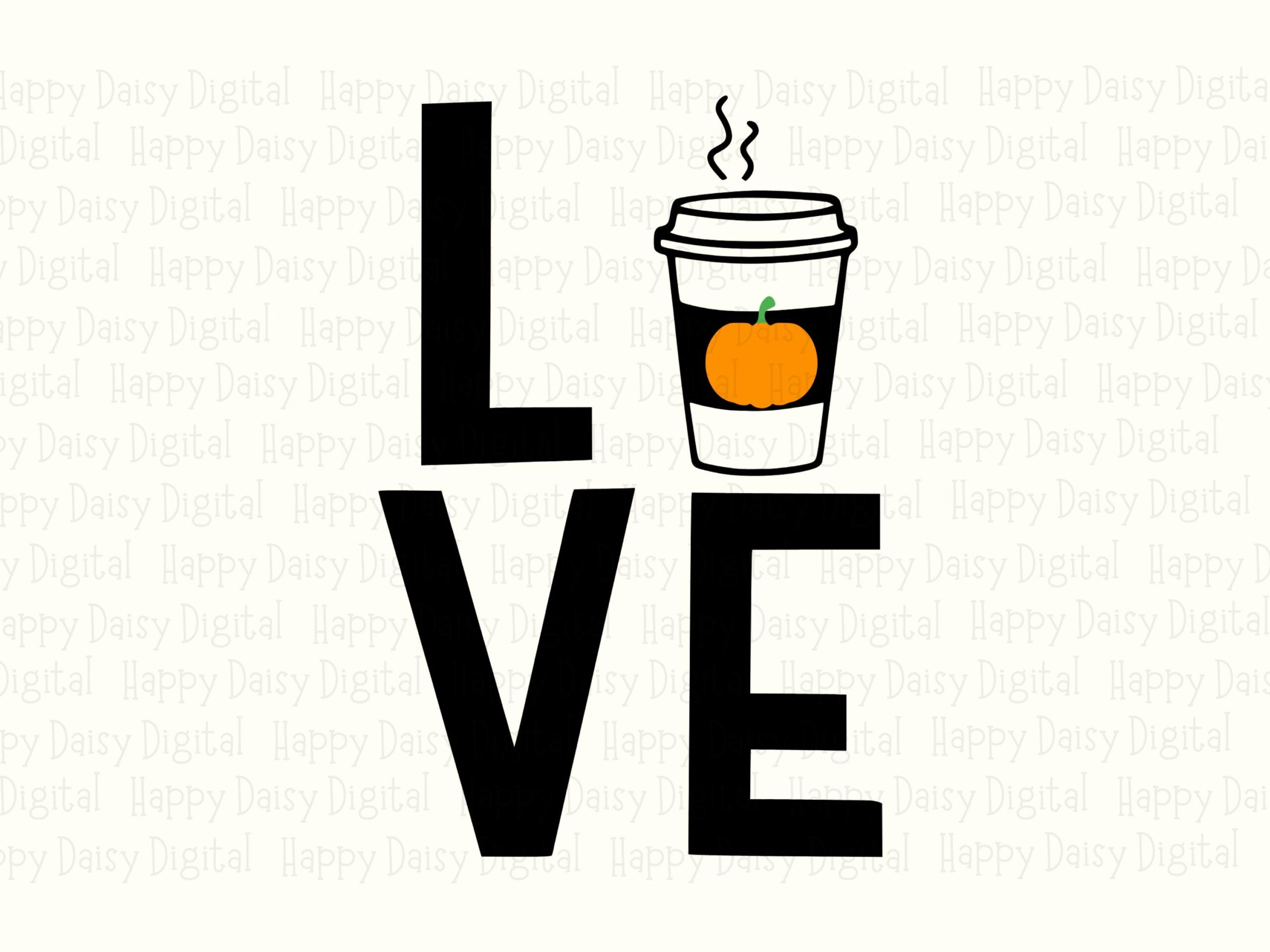 Love Coffee Cup SVG PNG Love Coffee Design Coffee Cup Icon Cricut Silhouette Canva Commercial Use POD - Image 2
