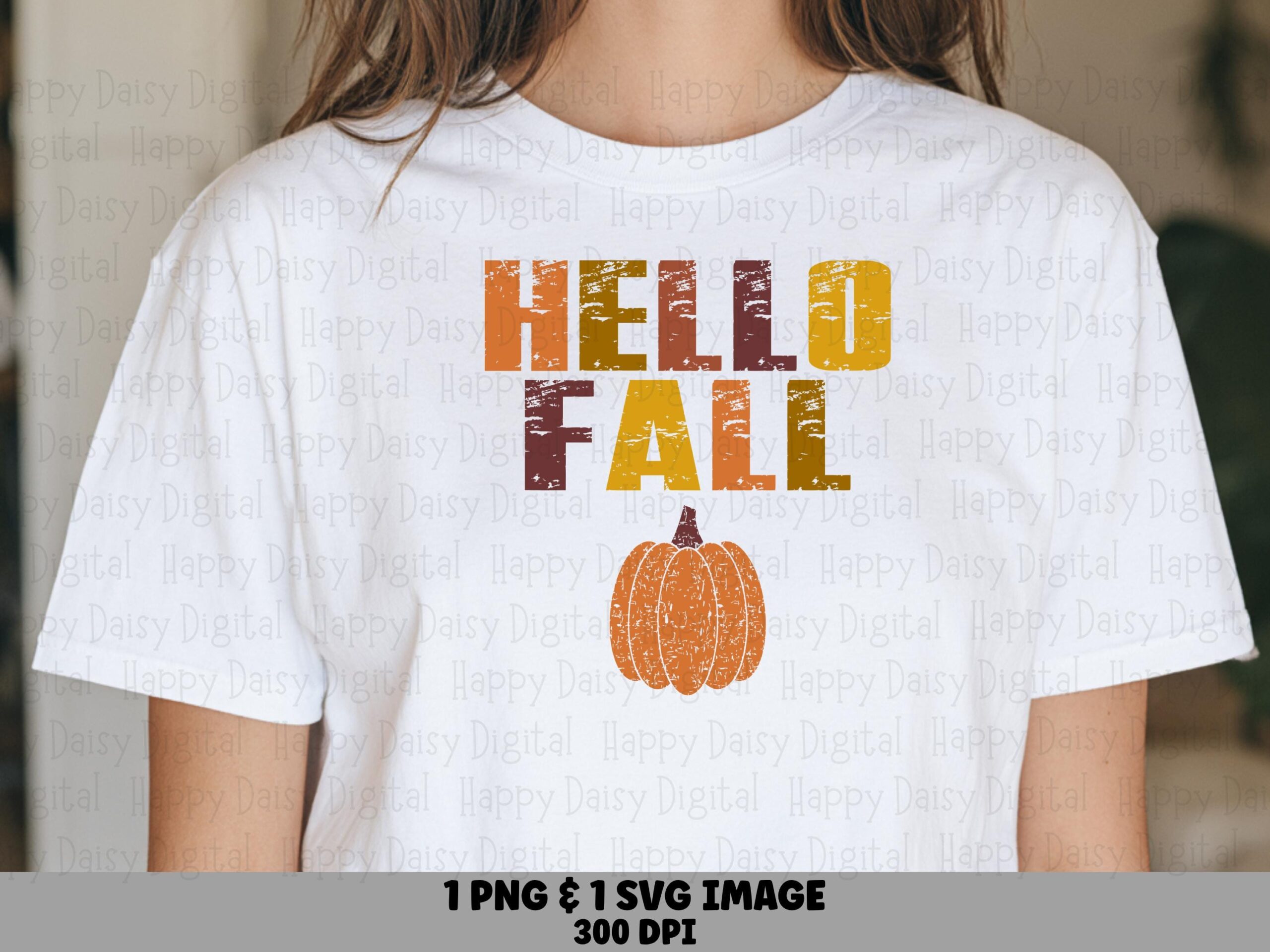 Hello Fall SVG PNG Hello Fall Design Colorful Bold Text Cricut Silhouette Canva Commercial Use POD