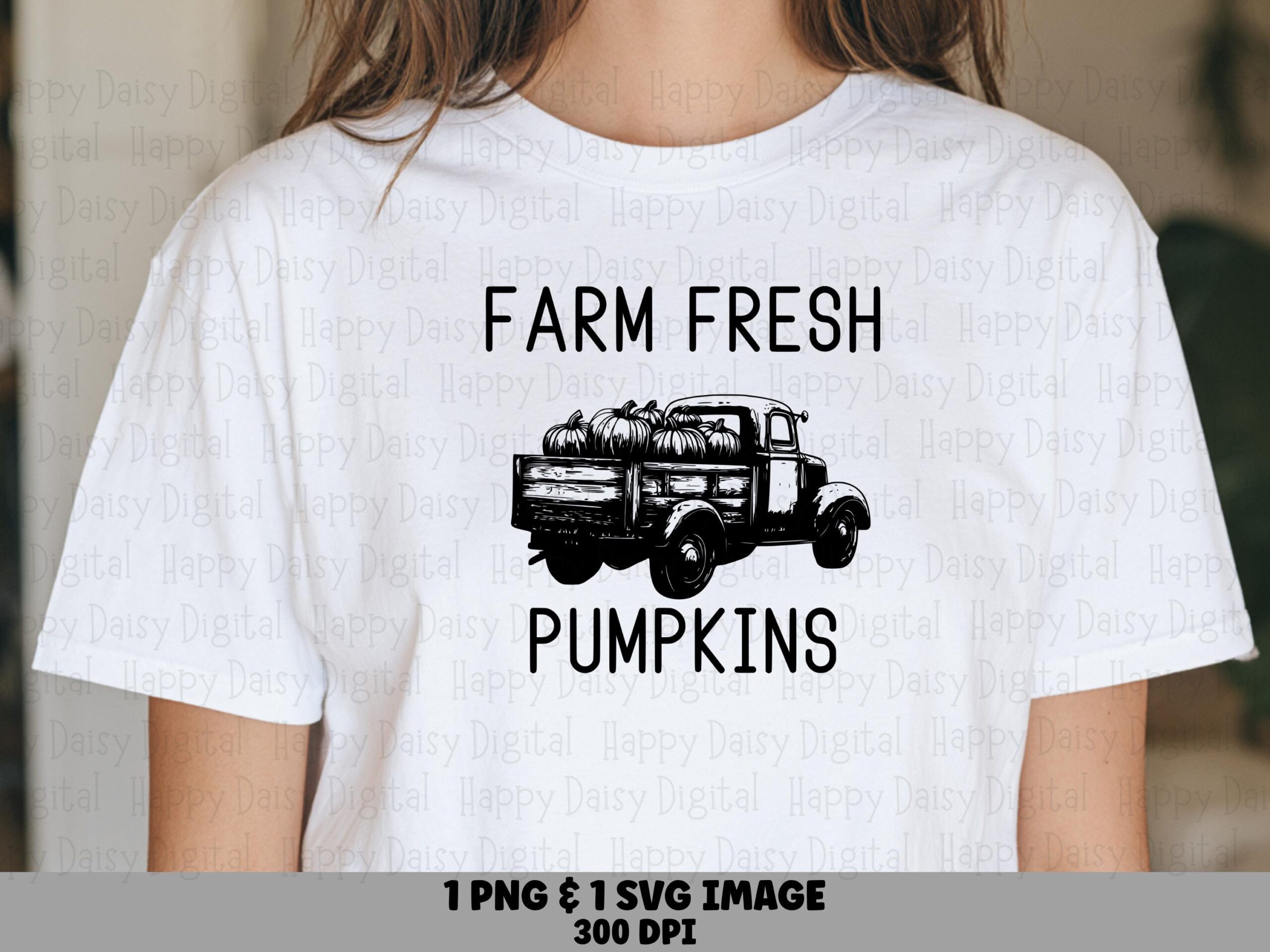 Farm Fresh Pumpkins SVG PNG Farm Fresh Pumpkins Vintage Truck Design Cricut Silhouette Canva Commercial Use POD