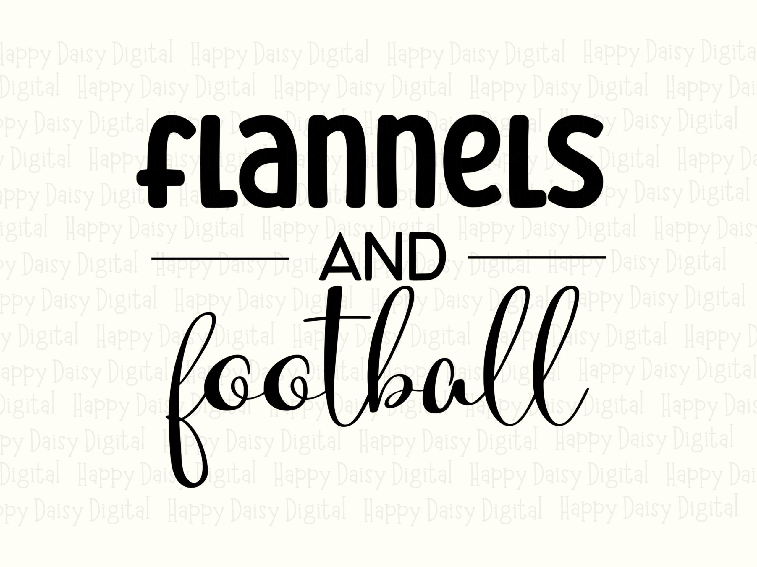 Flannels And Football SVG PNG Flannels And Football Varsity Text Design Cricut Silhouette Canva Commercial Use POD - Image 2