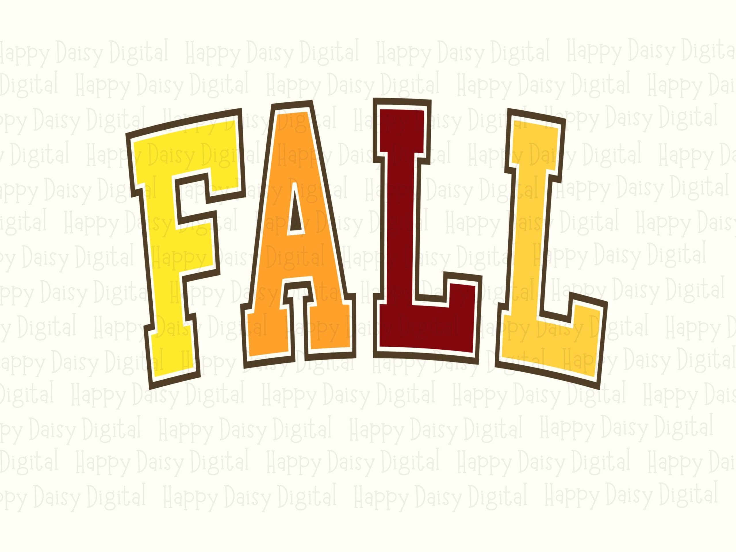 Fall SVG PNG Fall Bold Text Colorful Block Design Cricut Silhouette Canva Commercial Use POD - Image 2