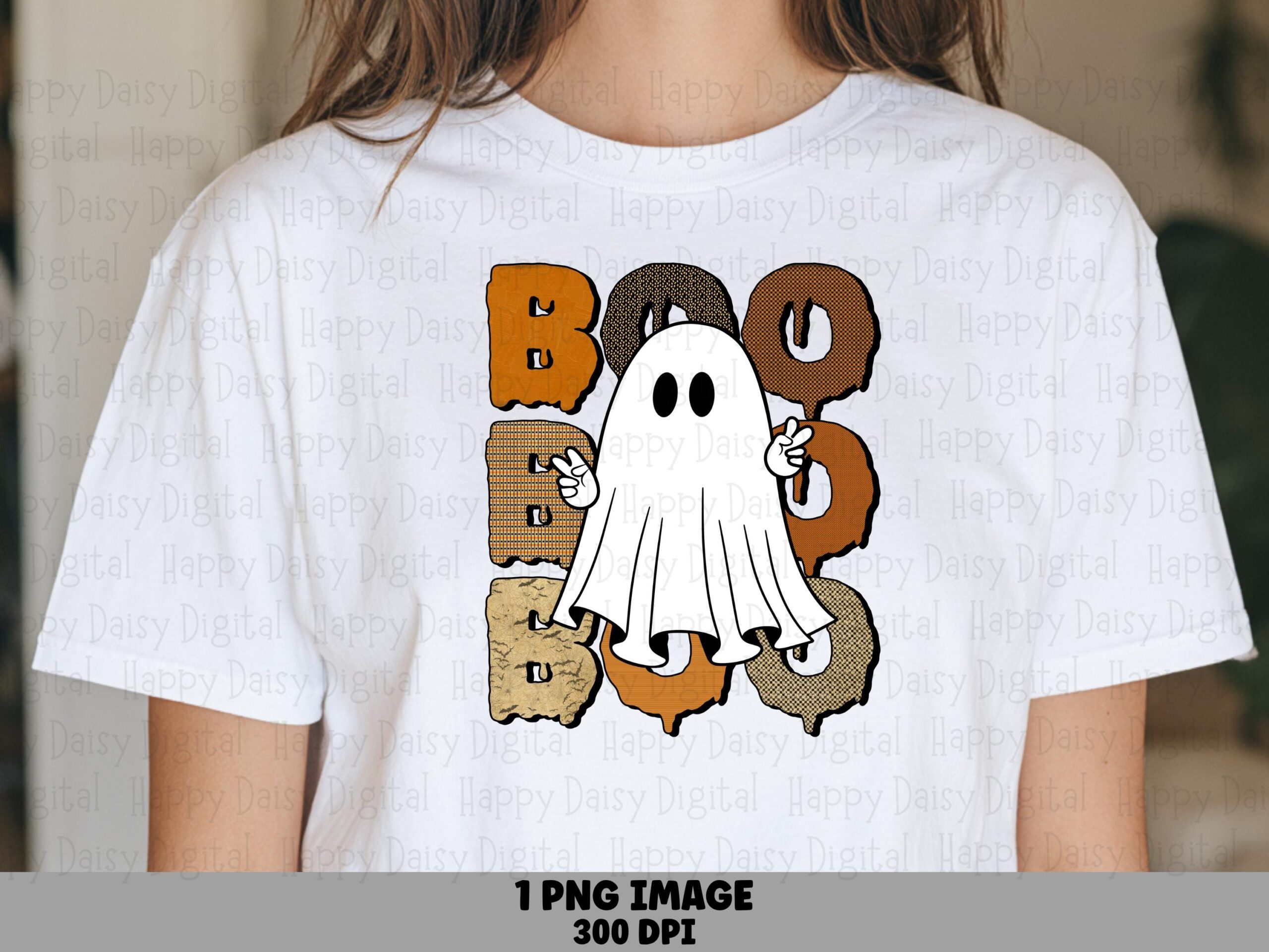 Boos PNG Boos Ghost Design Patterned Text Sublimation Design Commercial Use POD