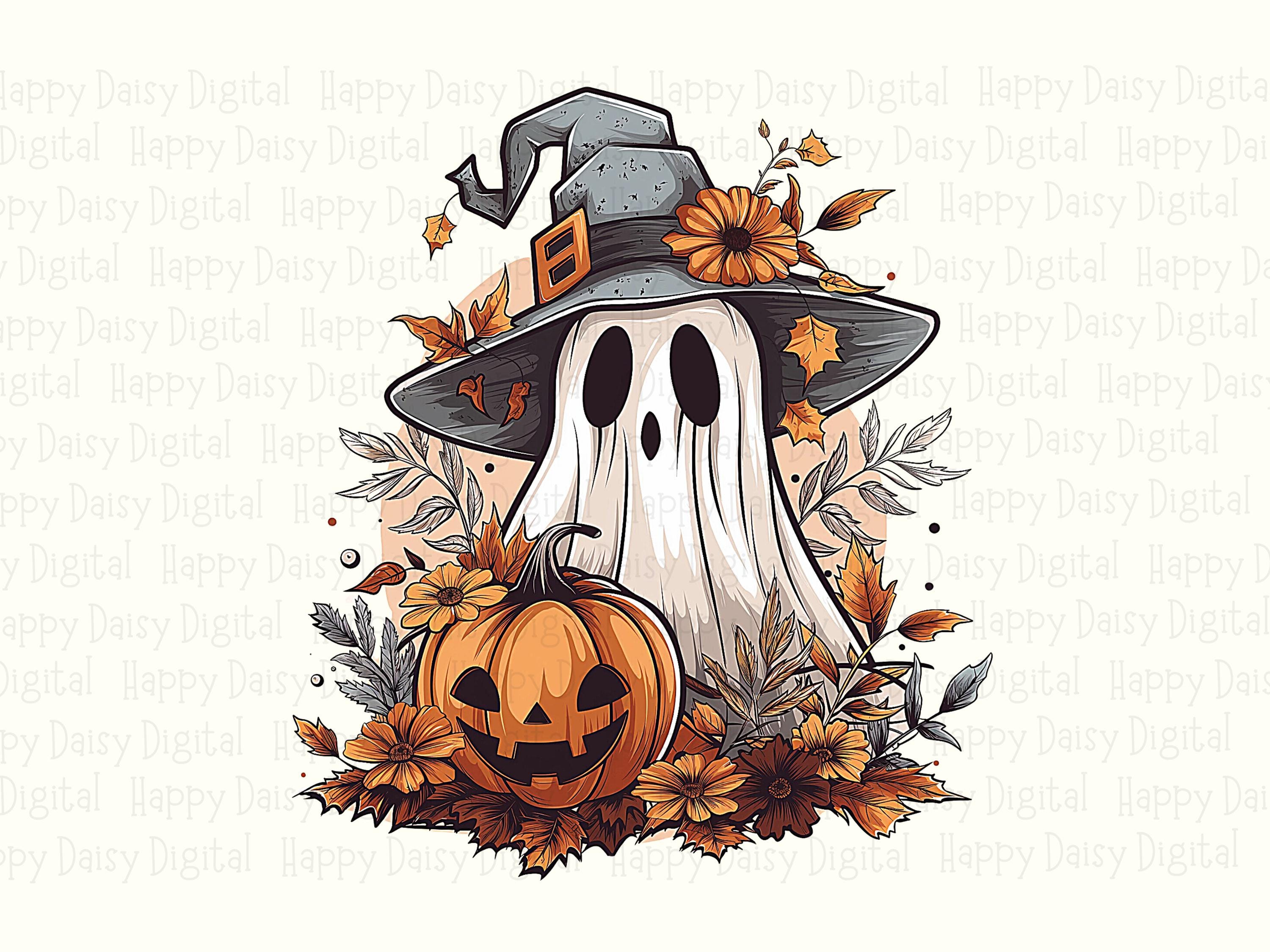 Witch Ghost PNG Witch Ghost Design Ghost Illustration Sublimation Design Commercial Use POD - Image 2