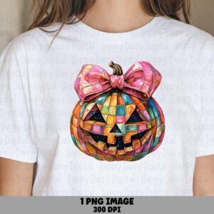 Rainbow Pumpkin PNG Rainbow Pumpkin Design Patchwork Pattern Sublimation Design Commercial Use POD