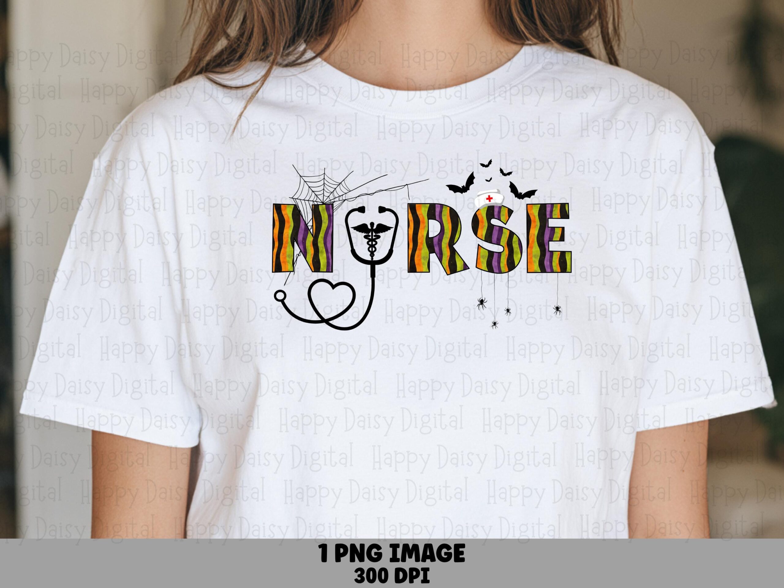 Nurse PNG Nurse Pumpkin Design Stethoscope Accent Sublimation Design Commercial Use POD