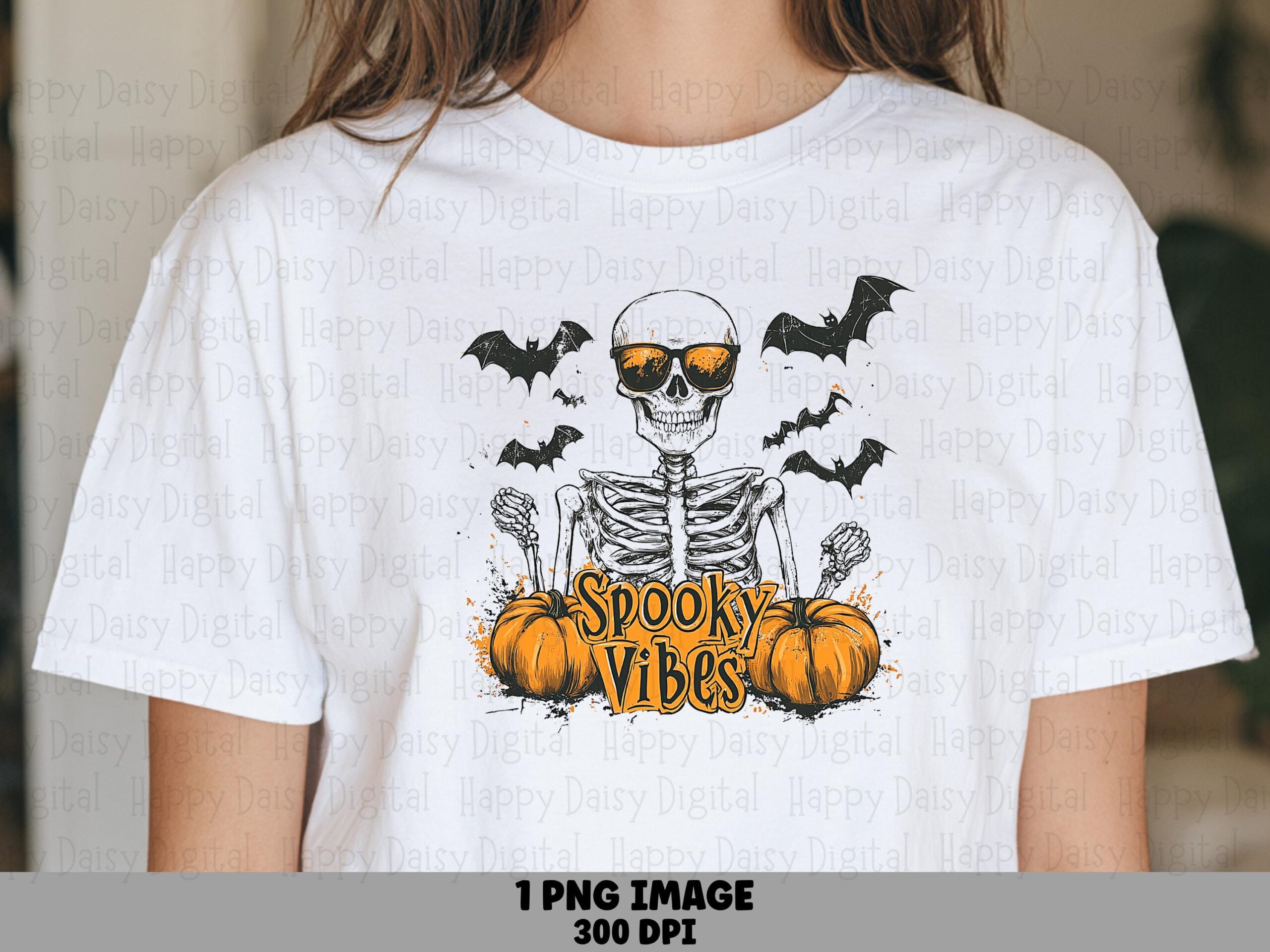 Spooky Vibes PNG Spooky Vibes Skeleton Sunglasses Skeleton Design Sublimation Design Commercial Use POD